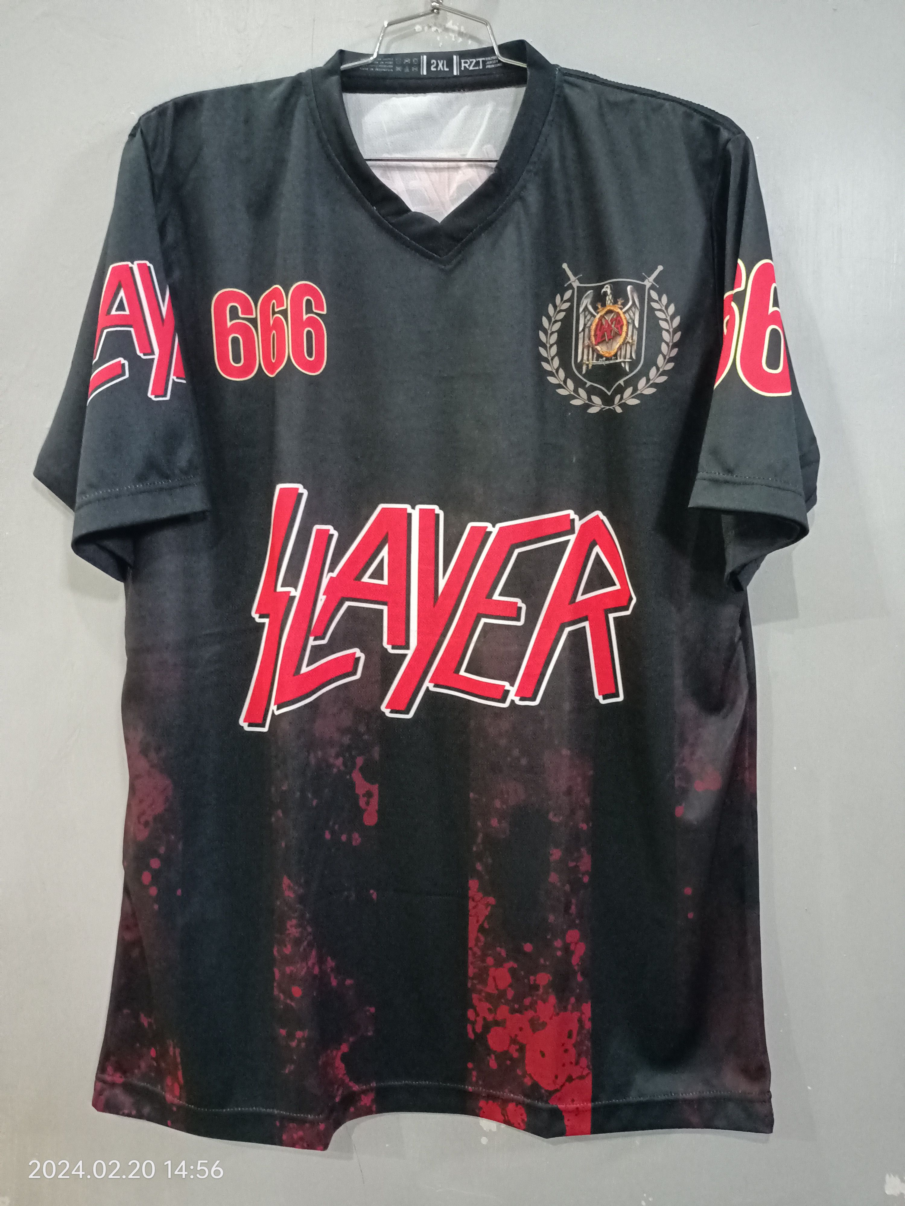image of Band Tees x Jersey Slayer 666 Reign In Blood Jersey in Black, Men's (Size XL)