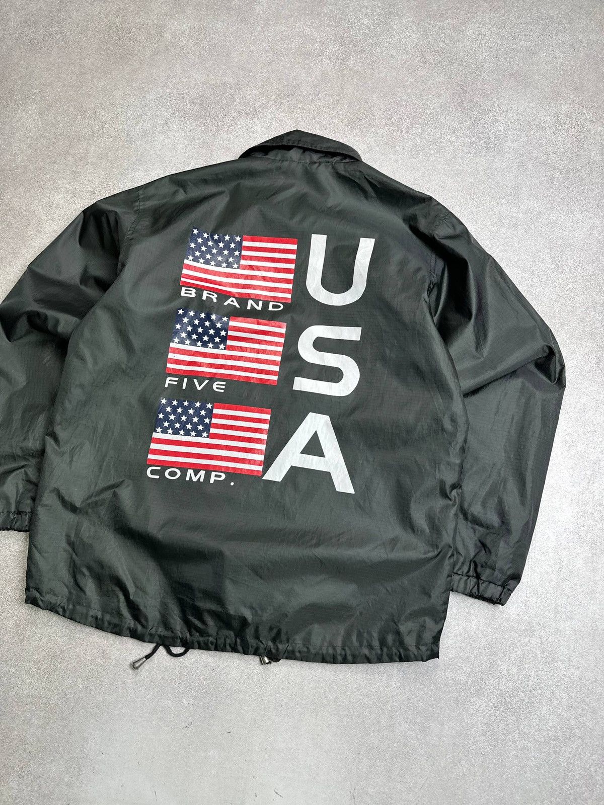 Vintage Vintage American Flag Nylon Coach Jacket Size US M / EU 48-50 / 2 - 2 Thumbnail