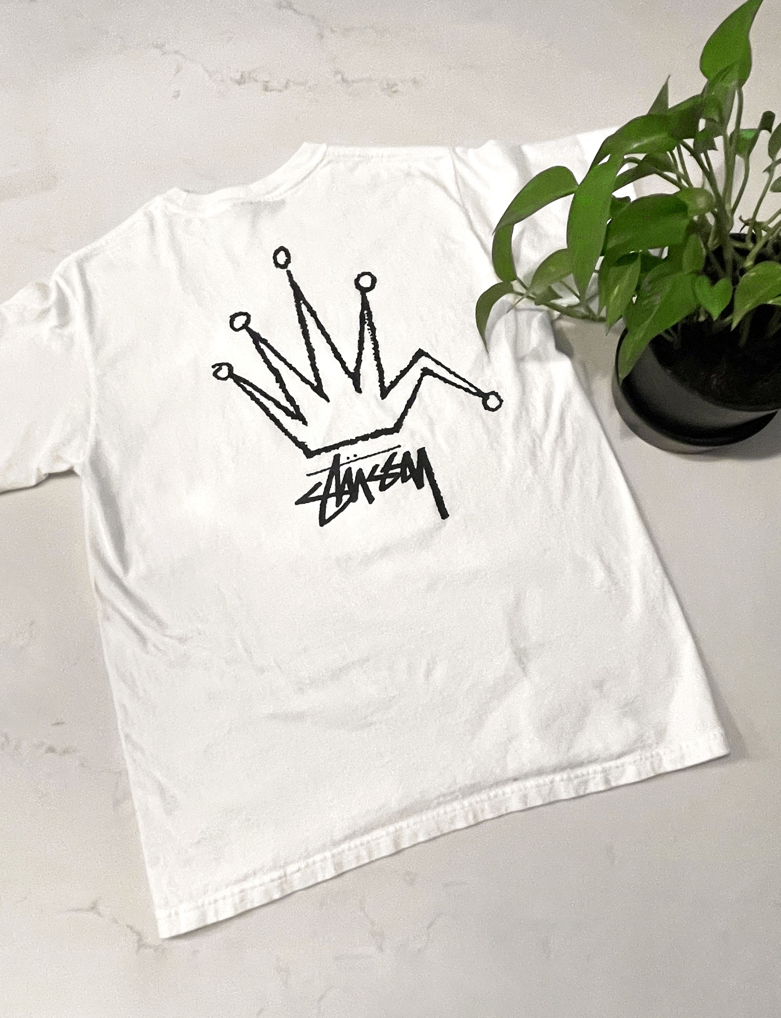 Streetwear × Stussy Stussy Broken Crown Logo Short Sleeve T