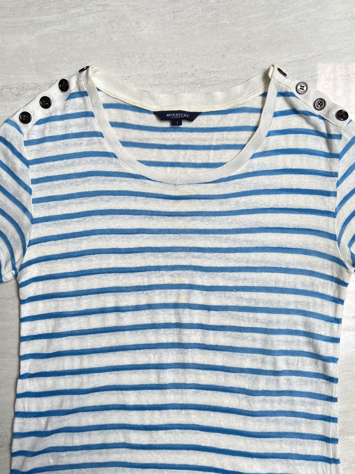Burberry BURBERRY Striped T-Shirt Size US XS / EU 42 / 0 - 8 Thumbnail