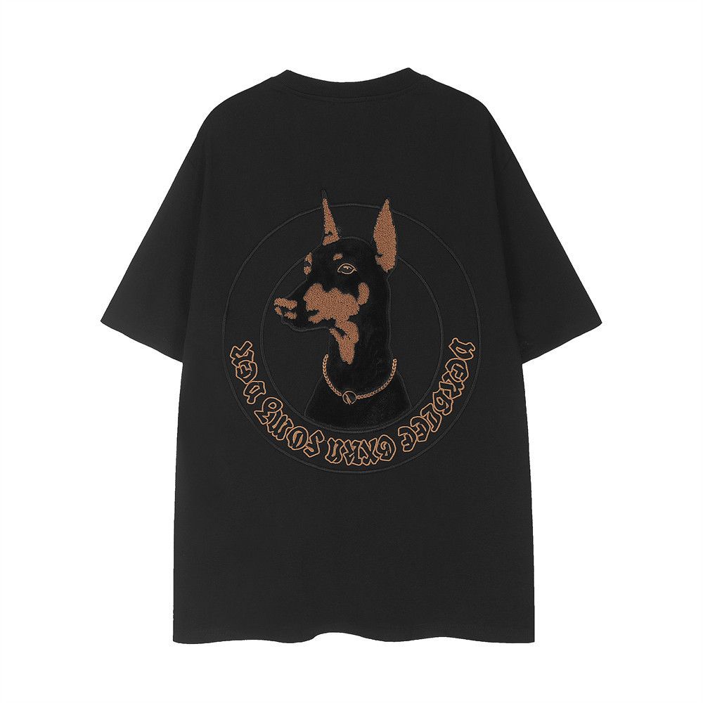 Japanese Brand × Vintage Doberman embroidered men's hip-hop trendy casual T-shirt Size US M / EU 48-50 / 2 - 1 Thumbnail