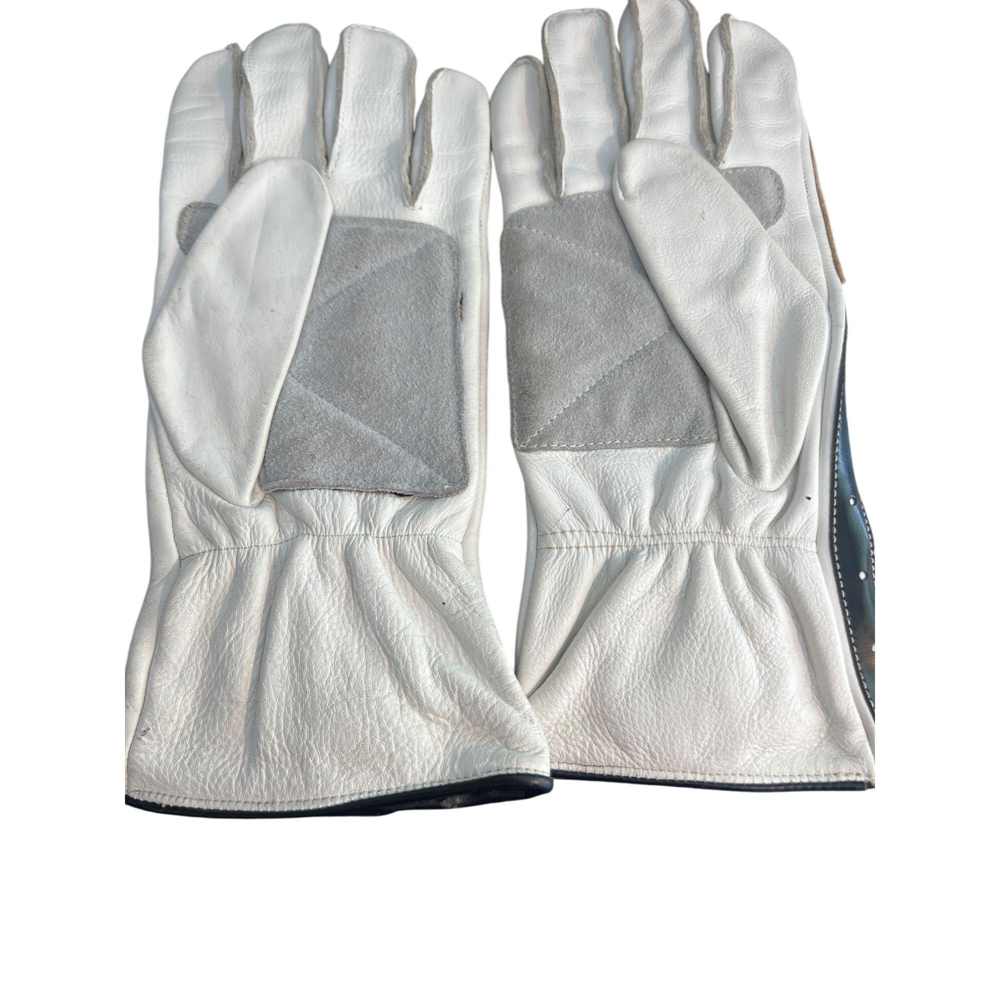 Other Vintage Supporters Club Leather Gloves White Black Yellow Ho Size ONE SIZE - 5 Thumbnail