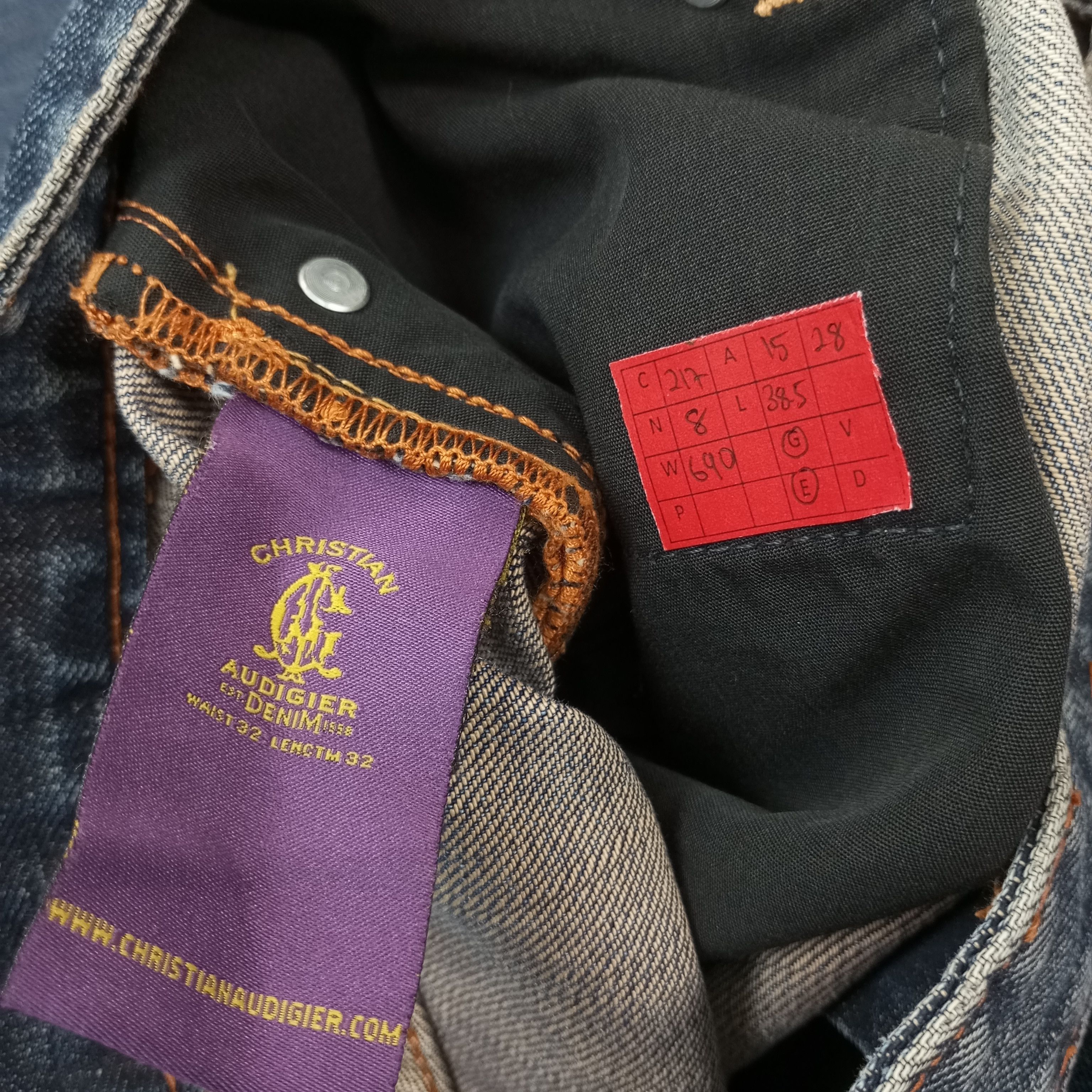 Christian Audigier × Vintage Christian Audigier Jeans Custom Art Spellout Style c217n8 Size US 30 / EU 46 - 13 Thumbnail