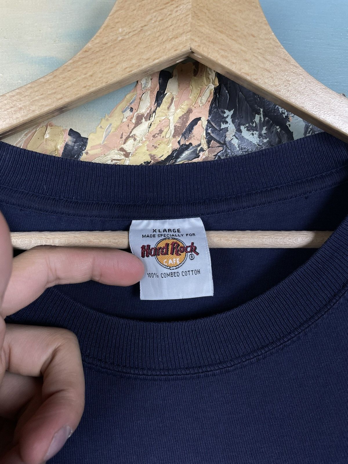 Hard Rock Cafe Hard Rock Cafe Navy Vintage Y2k Tee Guitars Baggy Skate Swag Size US XL / EU 56 / 4 - 10 Thumbnail