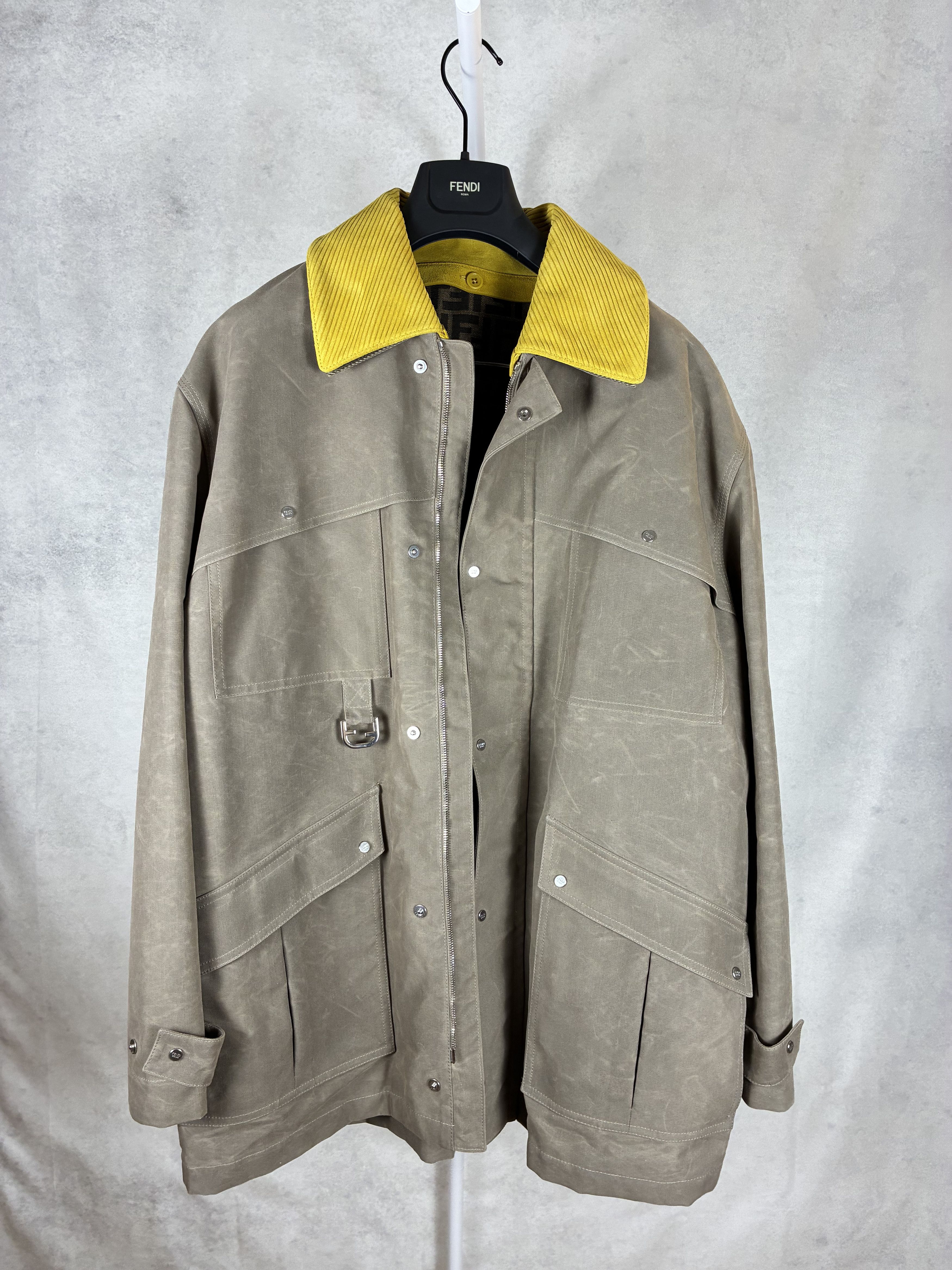 Fendi RARE Fendi FW24 Runway "Oiled" Field Jacket Size US M / EU 48-50 / 2 - 2 Thumbnail