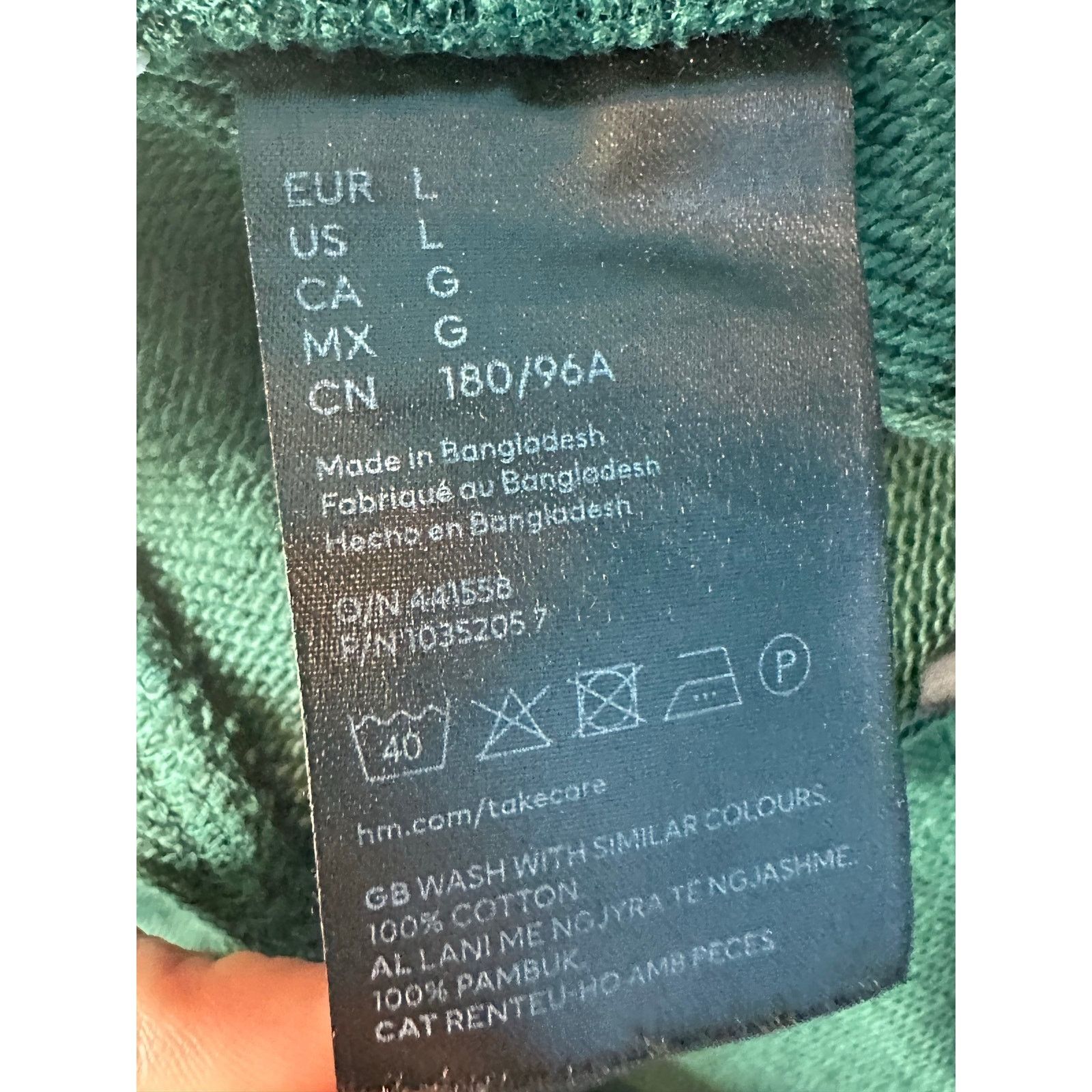 H&M H&M green cotton pull on sweat pants joggers size Large Size US 40 / EU 56 - 5 Thumbnail