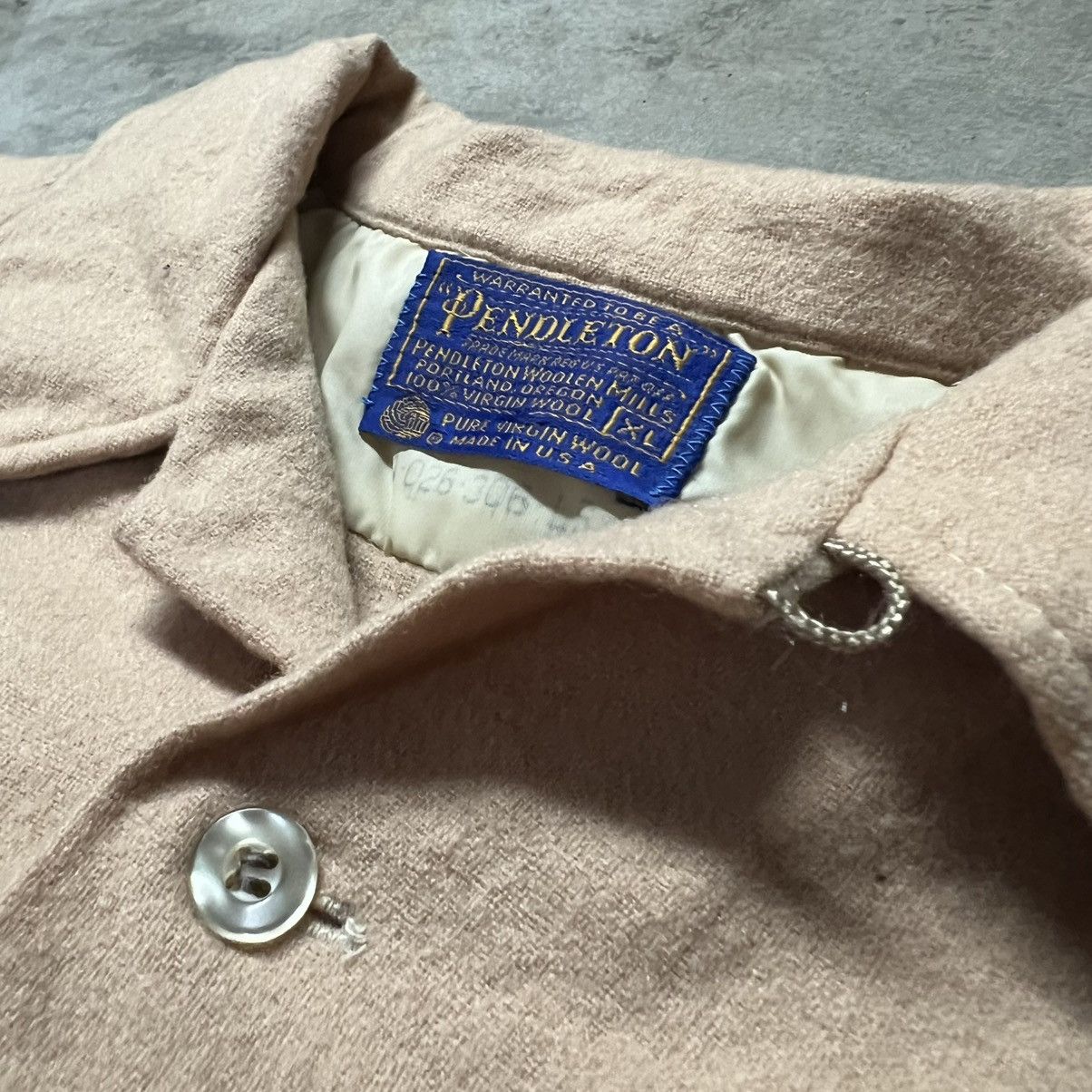 Pendleton × Vintage Vintage 90’s Pendleton 🇺🇸 CPO Loop-Collar Wool L/S Shirt Size US XL / EU 56 / 4 - 6 Thumbnail