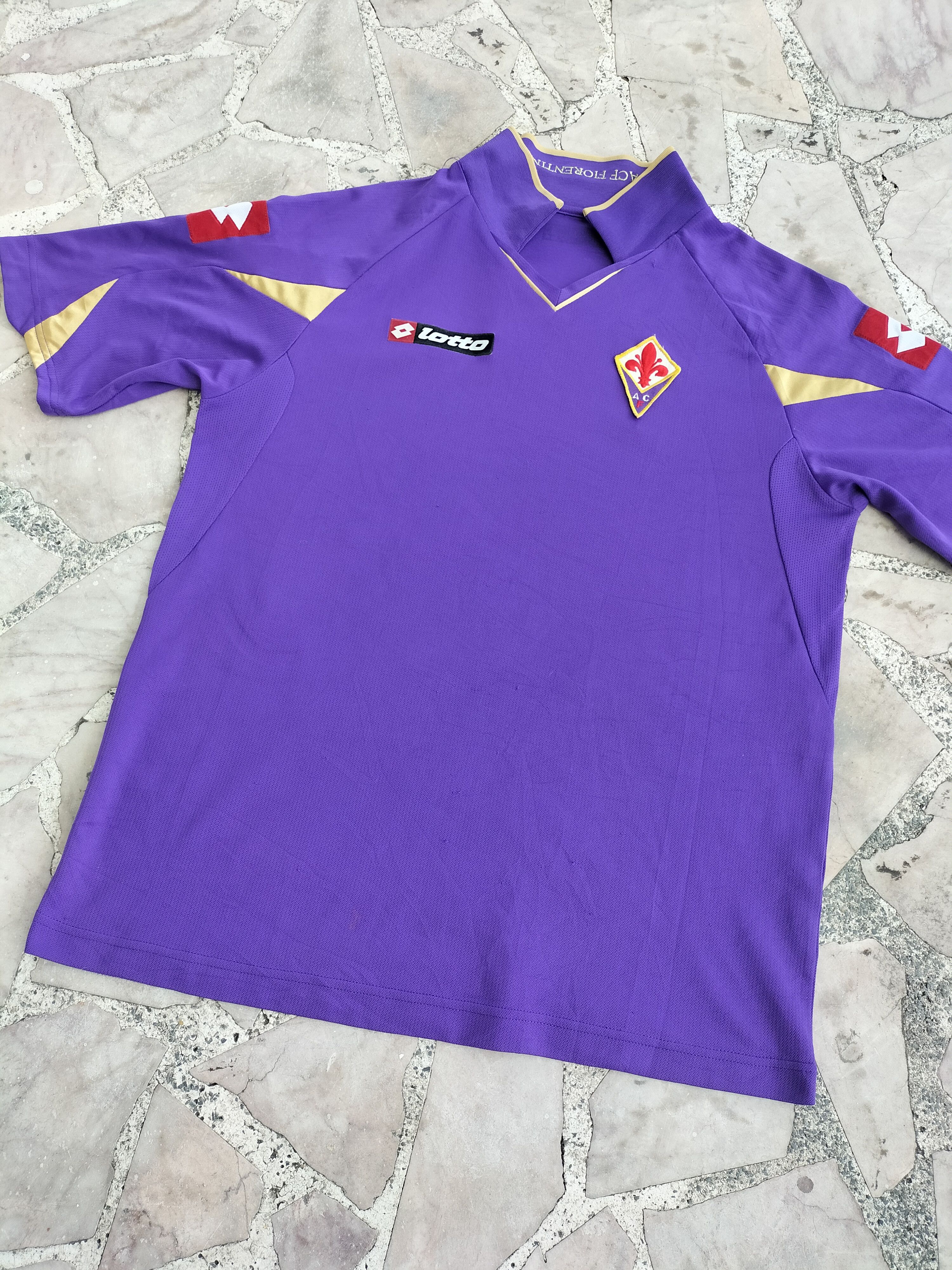 Lotto Sport ACF Fiorentina Juventus Collar Embroidered Jersey Size US M / EU 48-50 / 2 - 3 Thumbnail