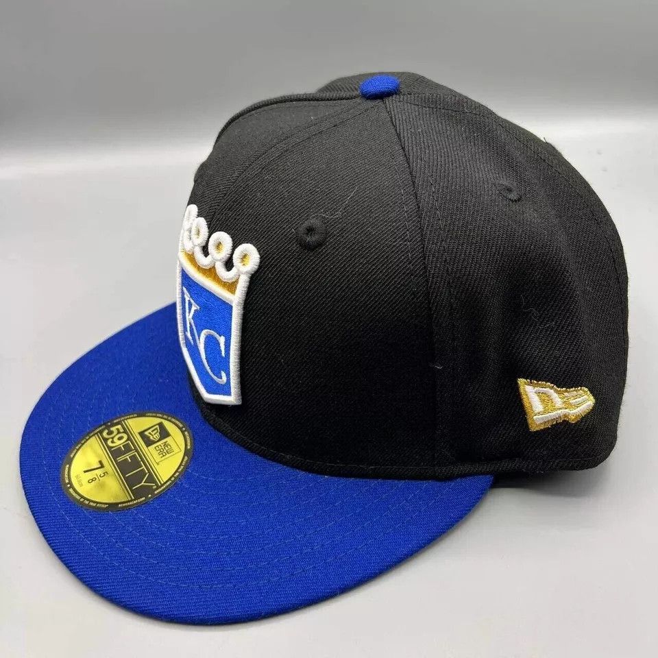 New Era Kansas City Royals Hat Men 7 5/8 59Fifty New Era MLB Fitted Size ONE SIZE - 4 Thumbnail