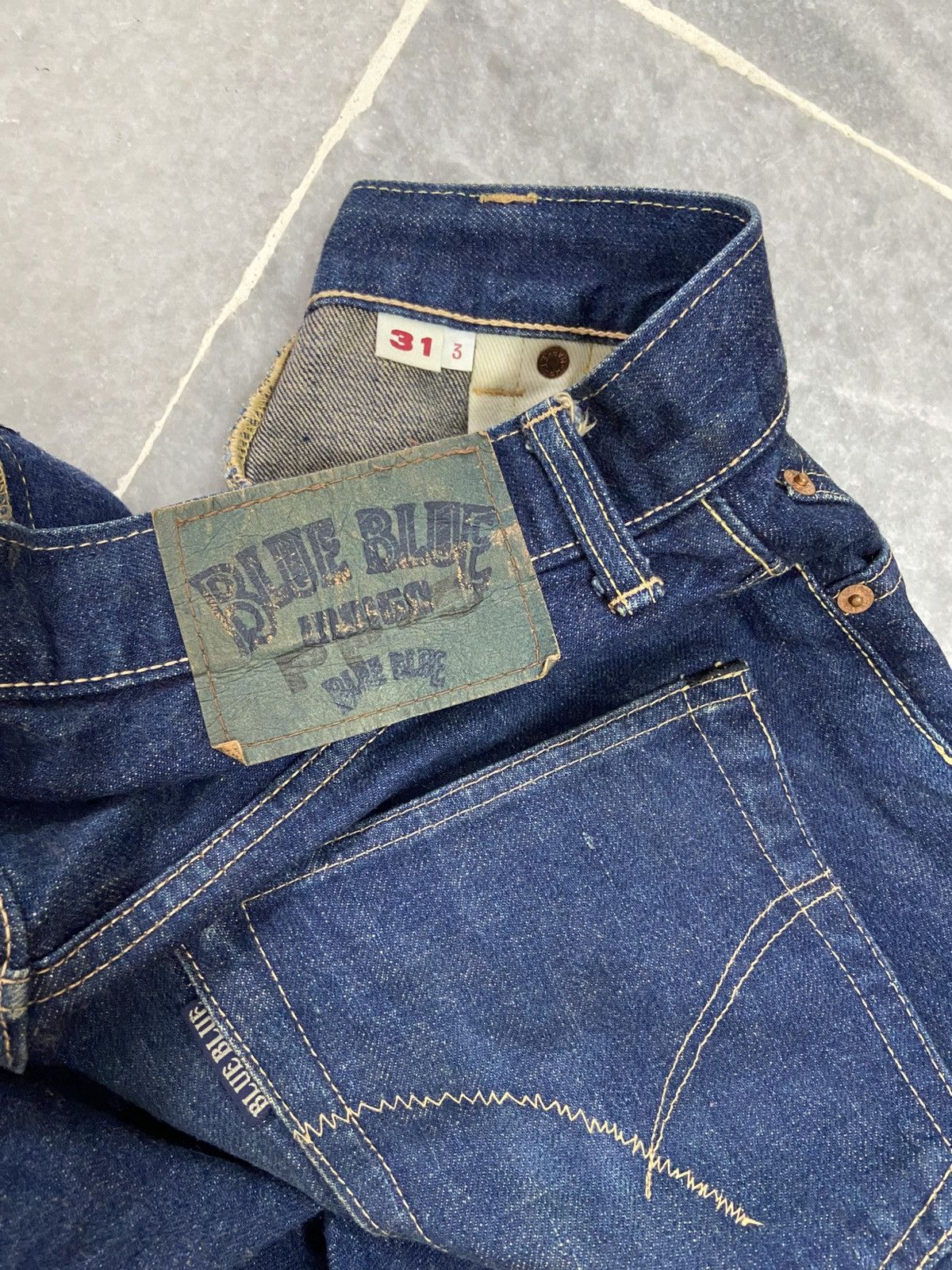 Blue Blue Japan × Jean Iron HR Market Blue Blue Japan Selvedge Jeans Size US 31 - 10 Thumbnail