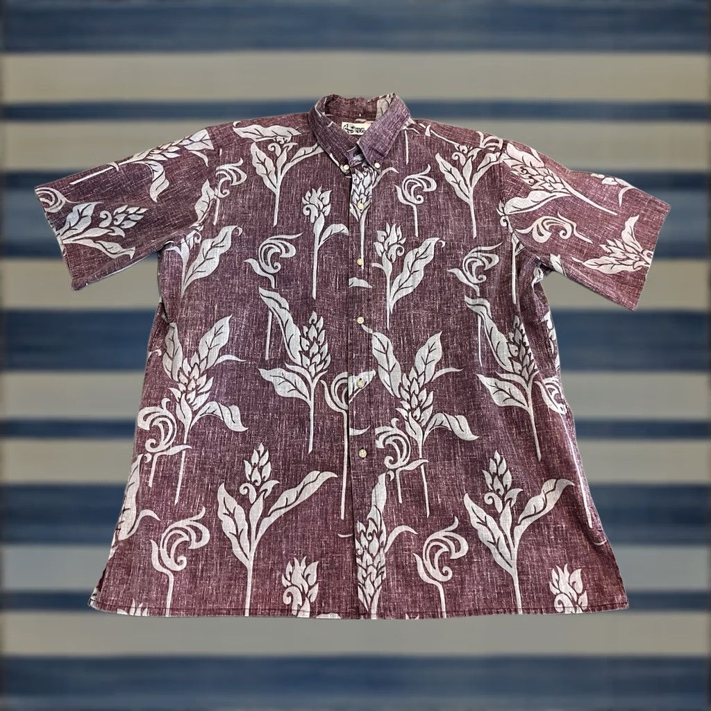 Reyn Spooner REYN SPOONER Purple Floral Hawaiian Button-Up Shirt Mens 2XL Short Sleeve Cotton Polyester Size US XXL / EU 58 / 5 - 1 Thumbnail
