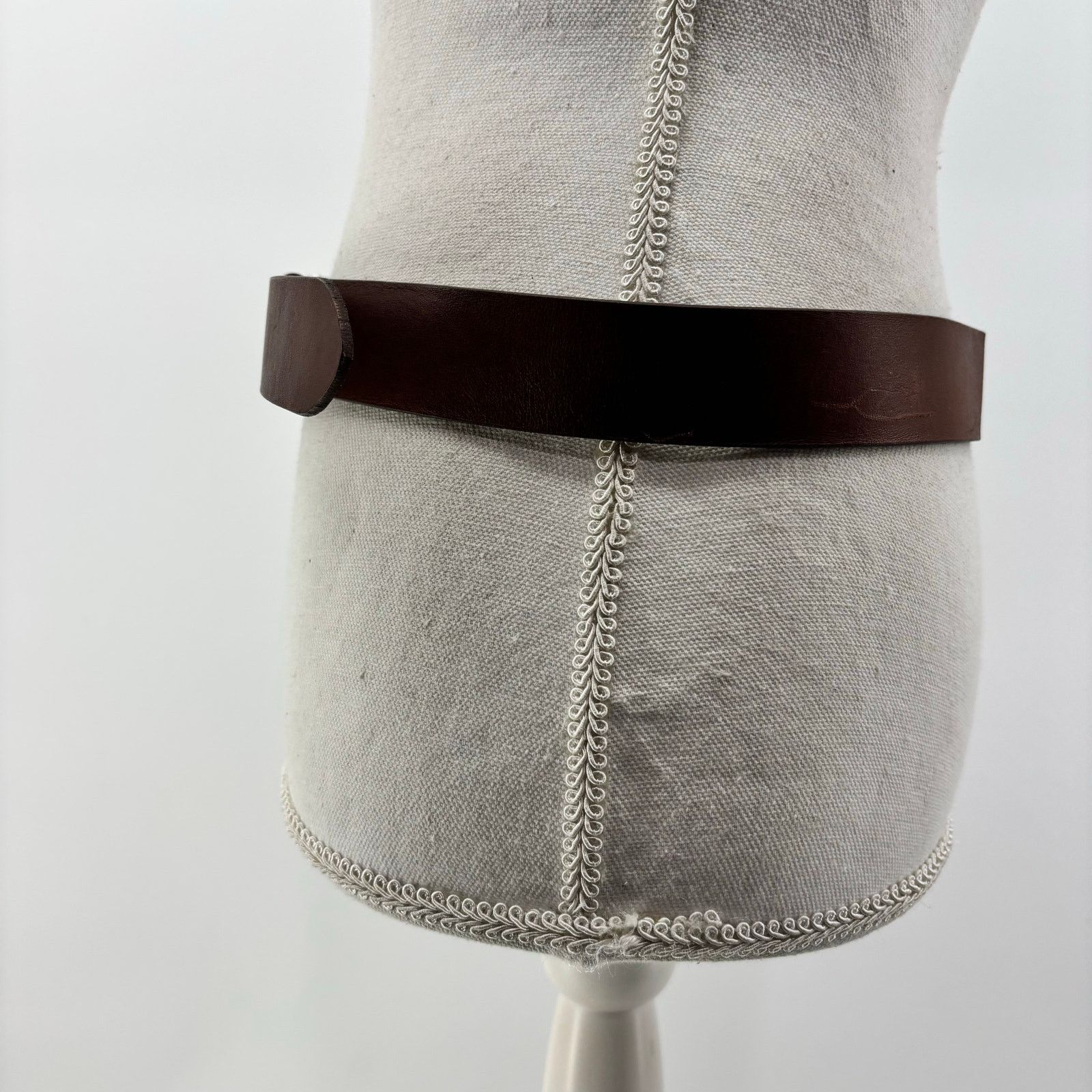 H&M H&M Brown Size Small Leather Belt Unisex Women Men Casual Size 32 - 7 Thumbnail