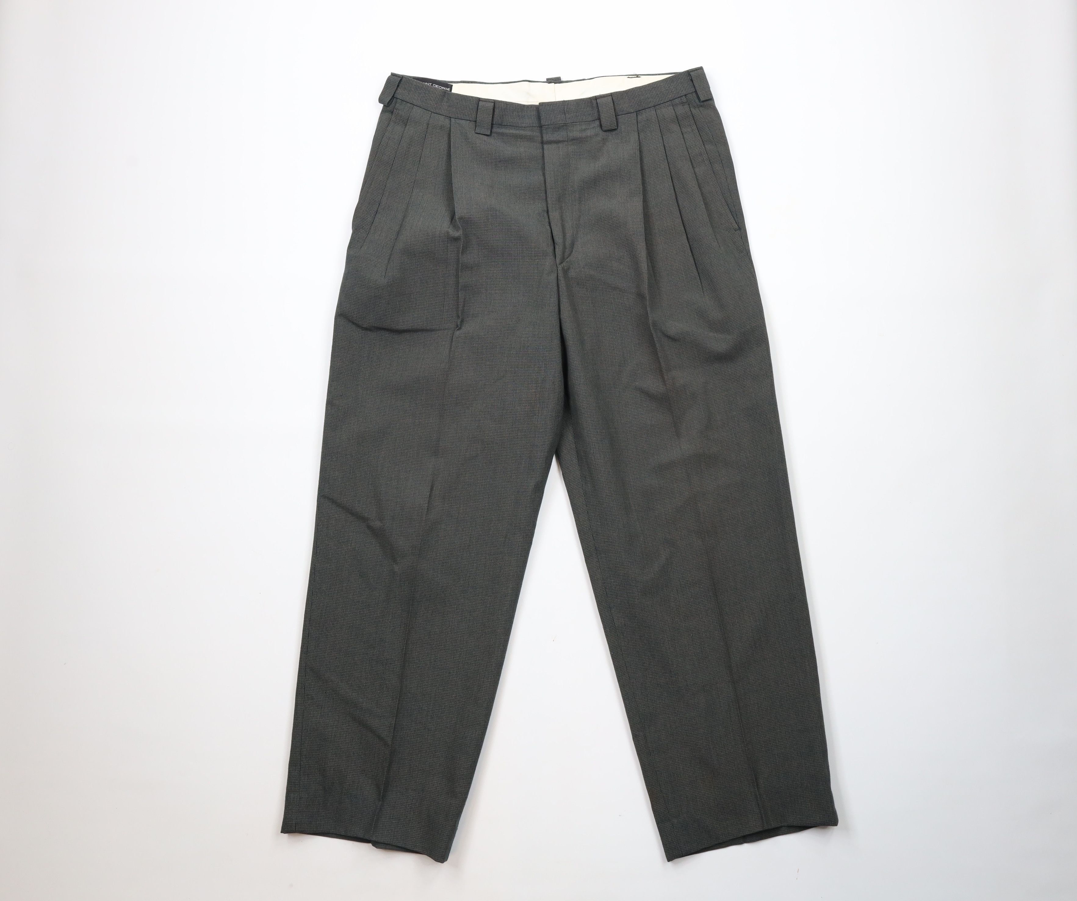 Vintage Vintage 90s Streetwear Wide Leg Houndstooth Chino Pants USA Size US 34 / EU 50 - 1 Thumbnail