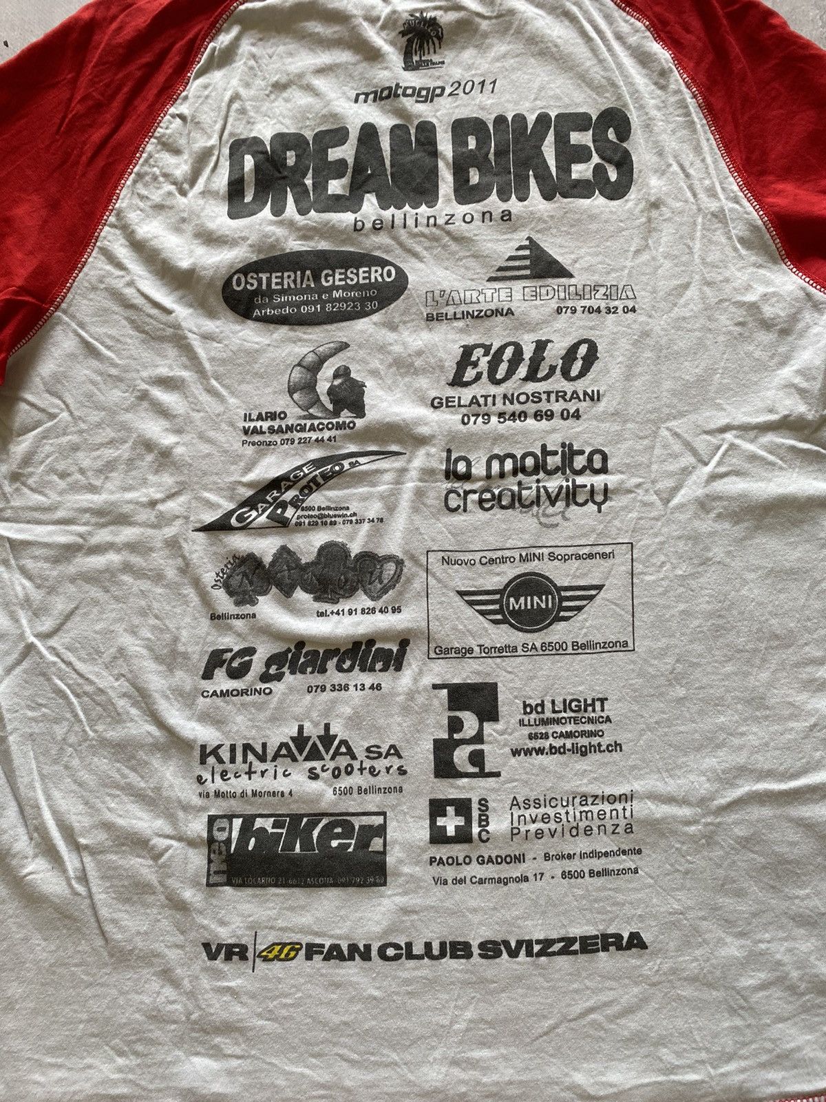 Vintage Vintage 2011 Valentino Rossi Ducati 46 MOTOGP Dream Bikes Size US S / EU 44-46 / 1 - 10 Thumbnail