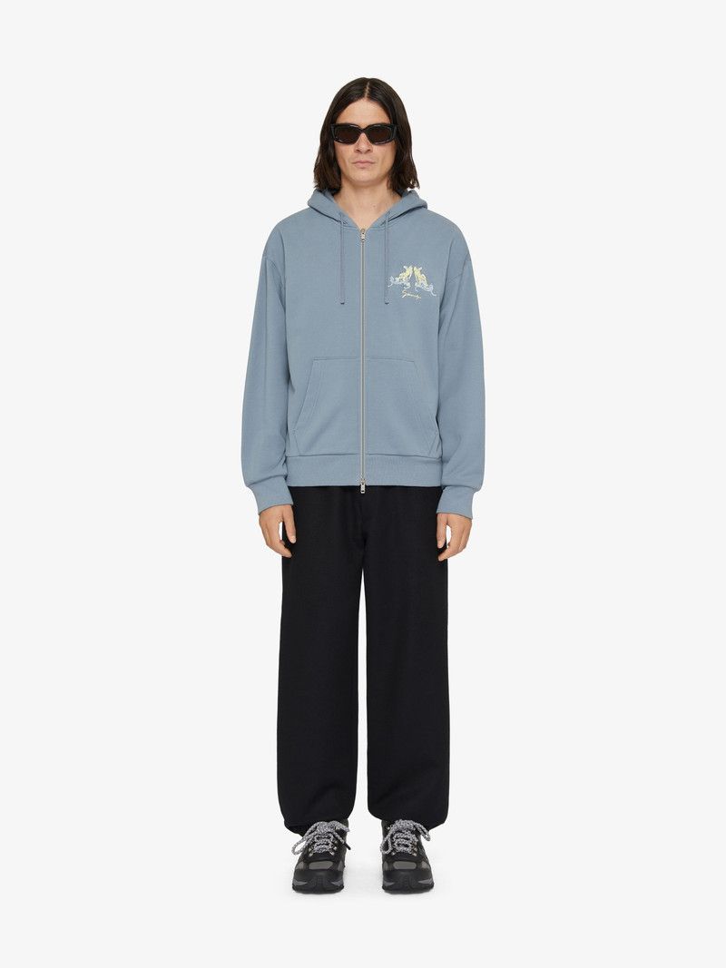 Givenchy o1n1vont0326 Zipped Hoodie in Blue Size US L / EU 52-54 / 3 - 2 Thumbnail