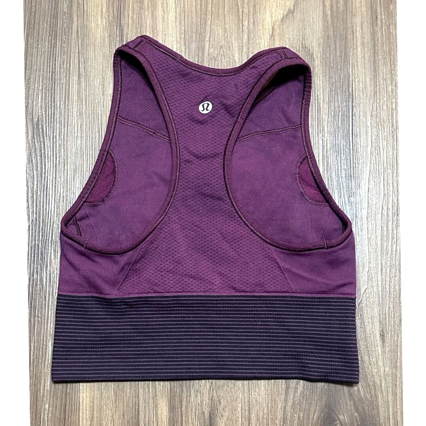 Lululemon Lululemon Sports Bra Women's Size 4 Garnet Racerback Athleisure Gym Running Yoga Pilates Medium Support Nylon Spandex Blended Fabric Stretch Size ONE SIZE - 2 Thumbnail