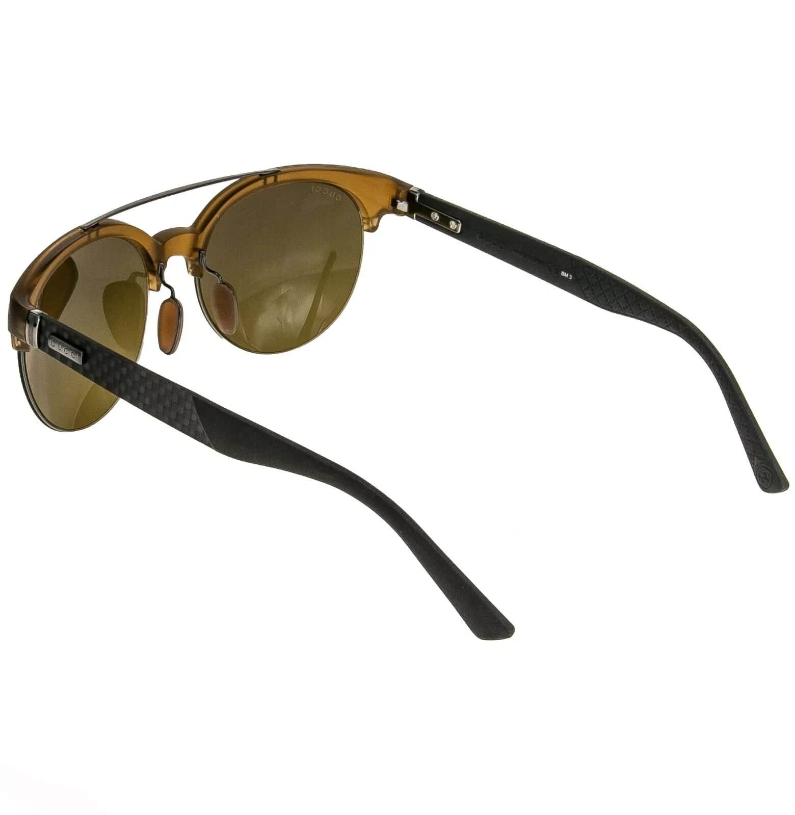 Gucci GUCCI Round GG1069S Matte Brown Bronze Sport Sunglasses 1069 Size ONE SIZE - 7 Thumbnail