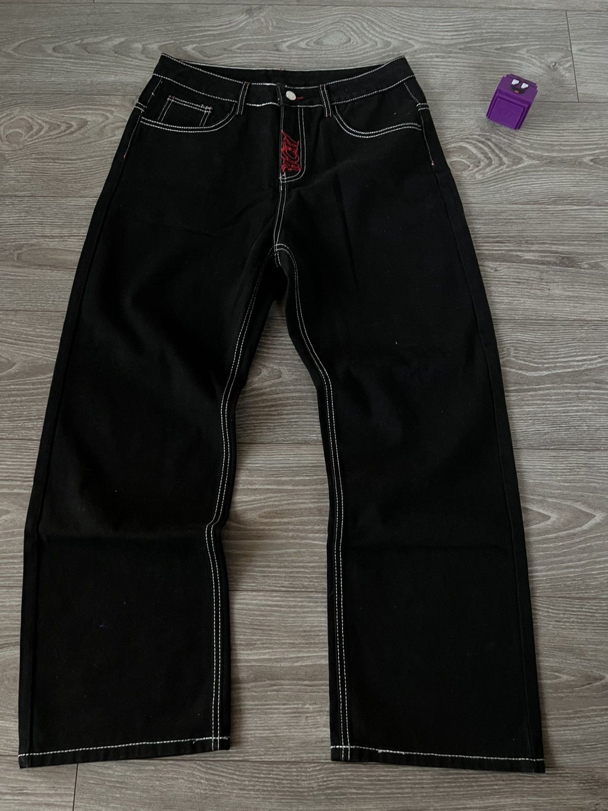 Other Avant Garde Embroidered Opium Black Denim HCH Japan Jeans Size US 34 / EU 50 - 7 Thumbnail