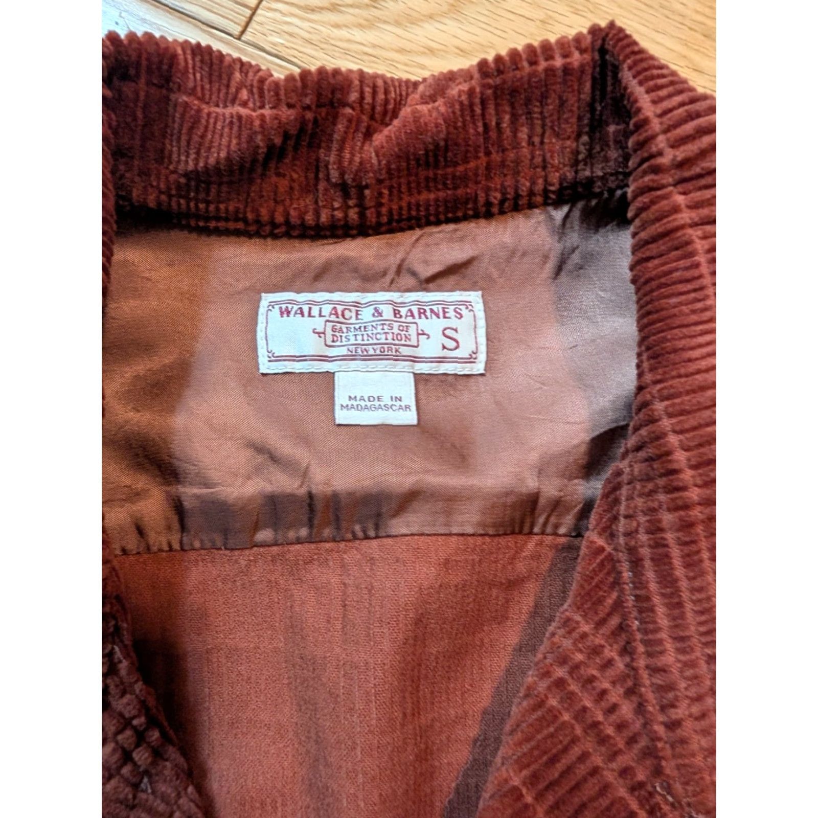 J.Crew J.CREW Wallace & Barnes Work Jacket Corduroy Burnt Umber Button Up Small Red Plaid Men Mid-Length Casual Workwear Size US S / EU 44-46 / 1 - 3 Thumbnail