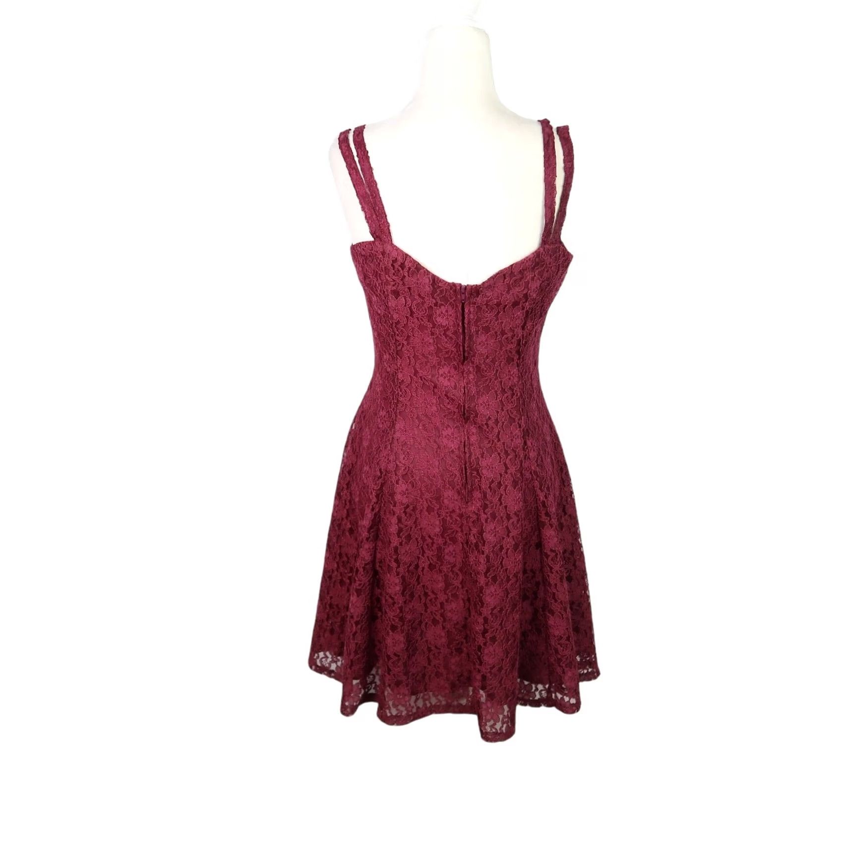 Vintage VINTAGE All That Jazz Dress 8 Sleeveless Floral Lace Mini Party Cocktail 90s Womens Dress Size M / US 6-8 / IT 42-44 - 4 Thumbnail
