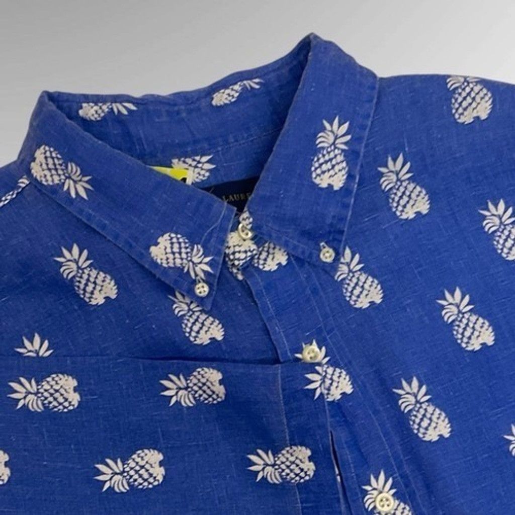Ralph Lauren Ralph Lauren Linen PineappleHawaiian Short Slv Shirt Men 3XB Size US XXL / EU 58 / 5 - 1 Thumbnail