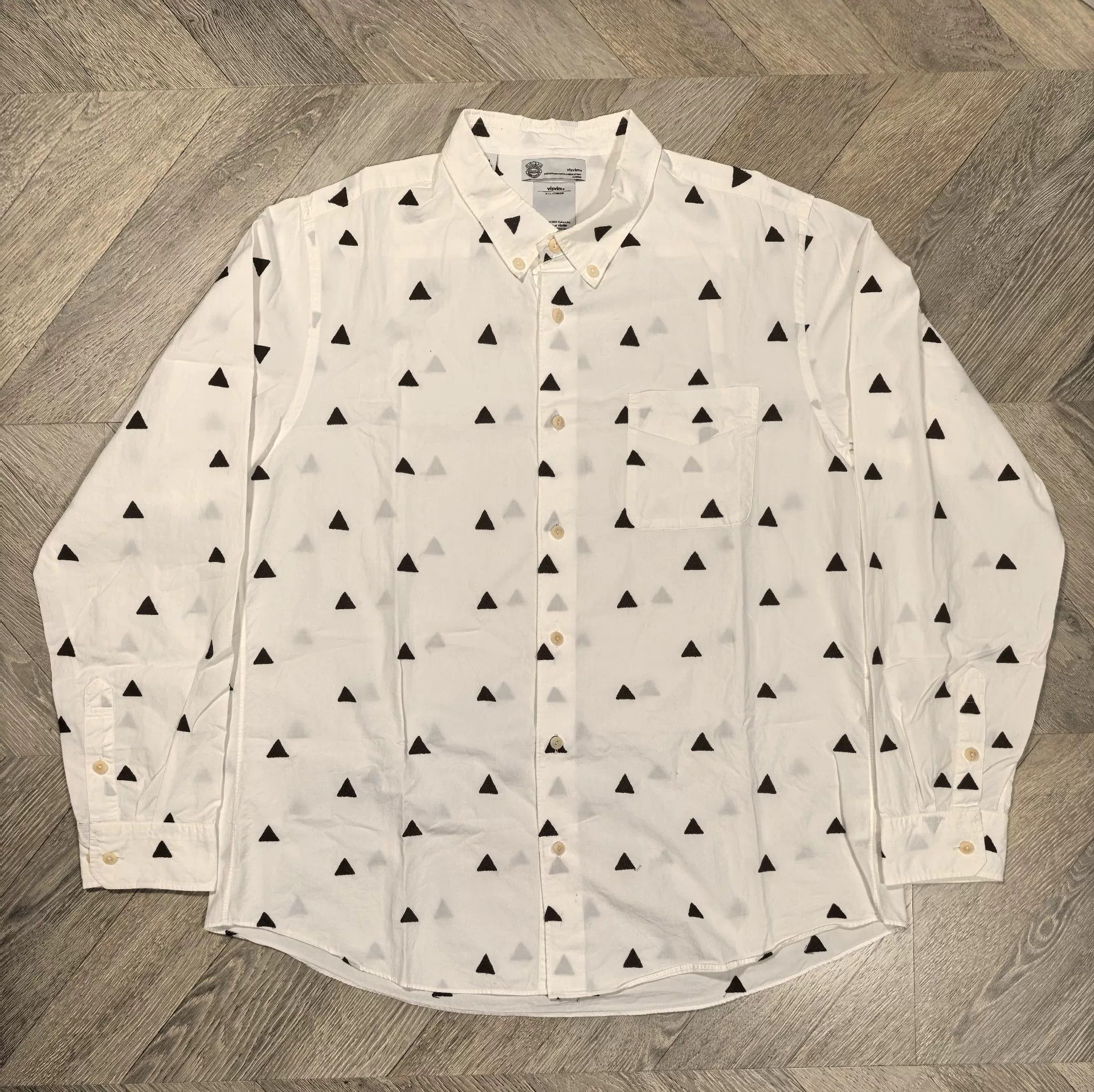 visvim lungta shirt with triangle embroidery