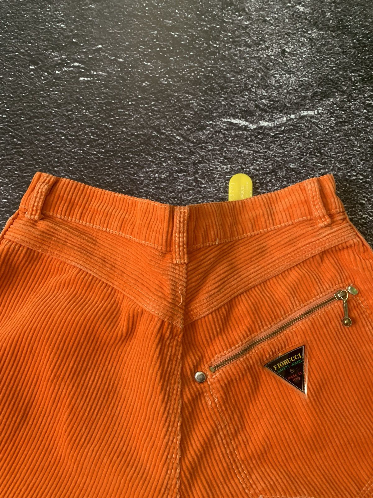 Fiorucci Fiorucci Corduroy Orange Velvet Trousers Safety Jeans Size 25" / US 0 / IT 36 - 7 Thumbnail