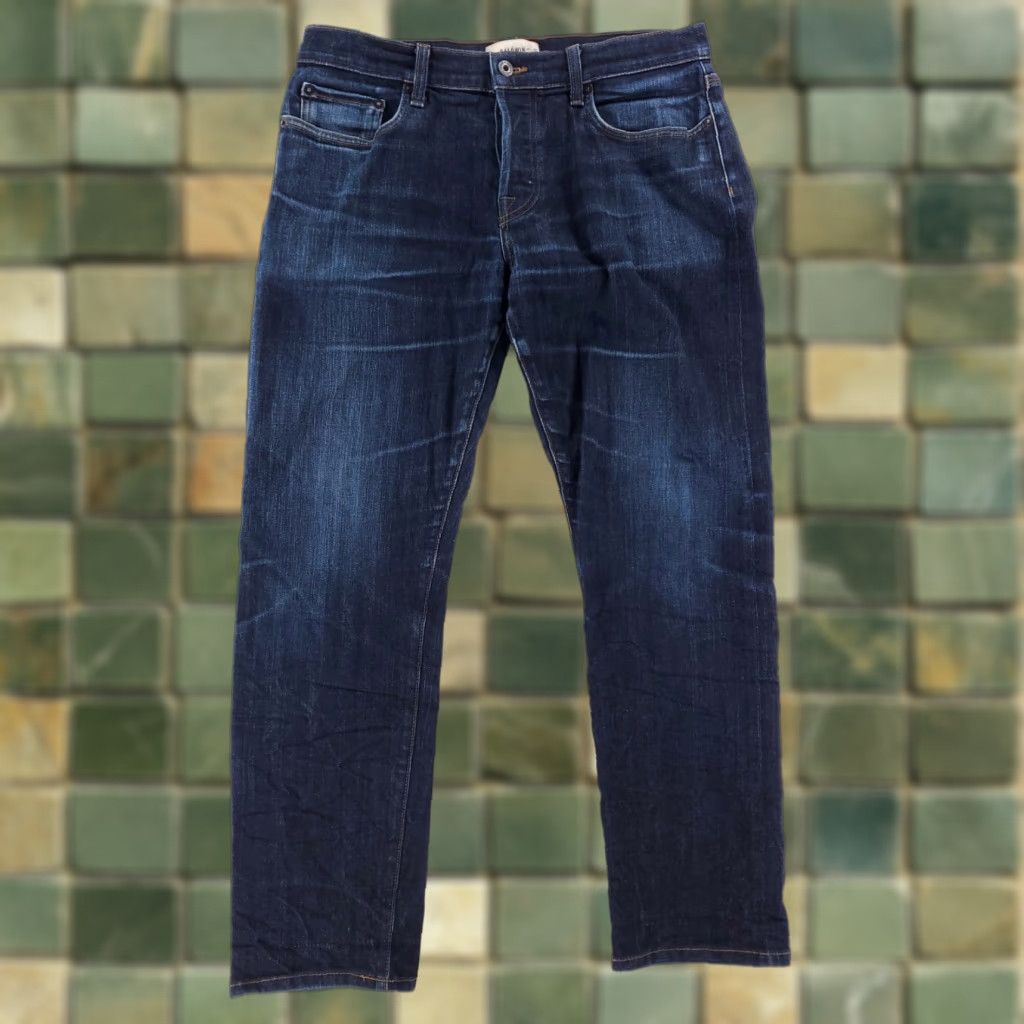 Vintage BALDWIN Jeans Navy Blue Selvedge Slim Leg 33 x 28 Mens Regular Blue 33 28 Hanley? Size US 33 - 1 Thumbnail