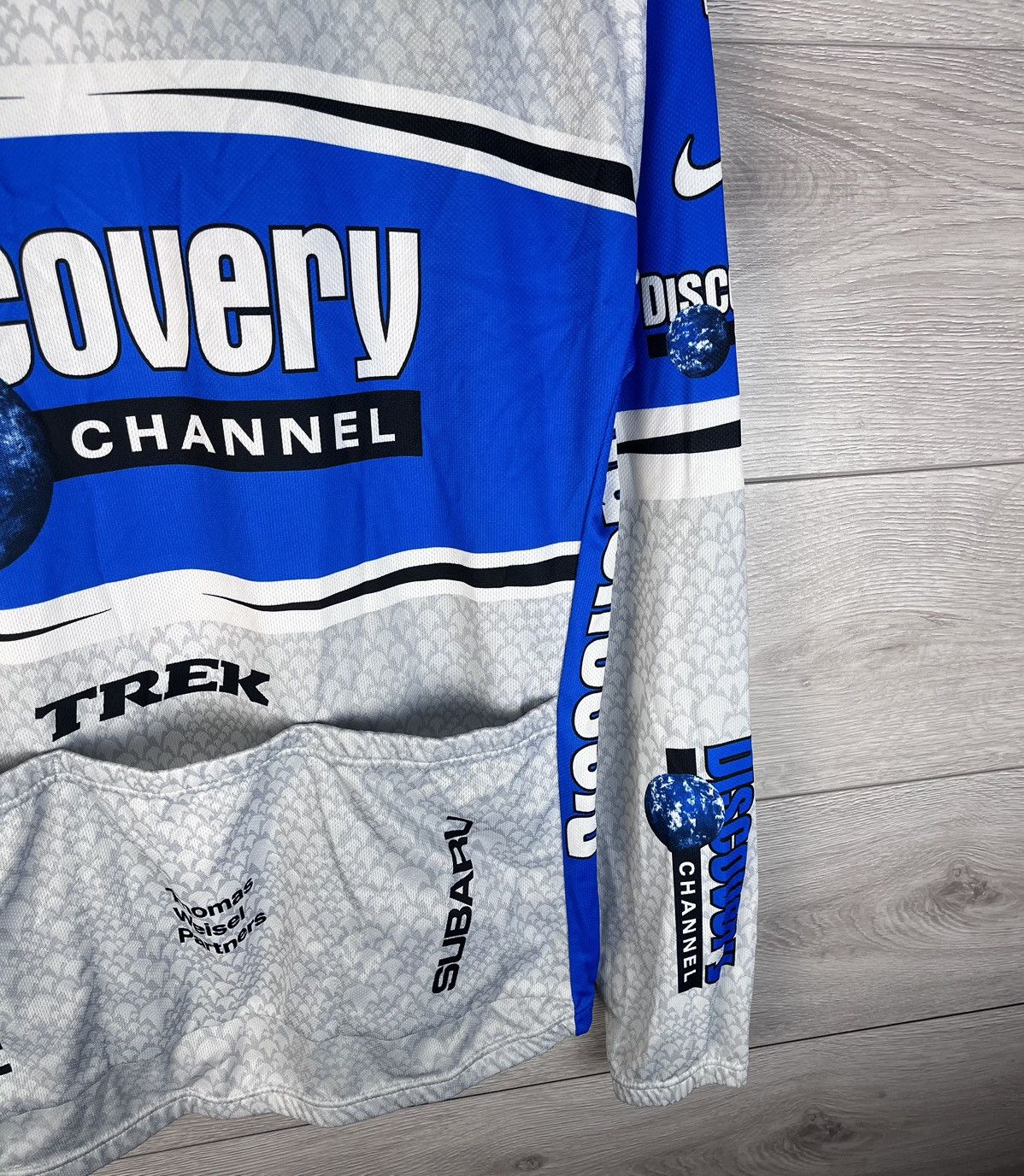 Nike NIKE Discovery Channel Cycling Jersey Long Sleeve Half Zip Size US XL / EU 56 / 4 - 15 Thumbnail