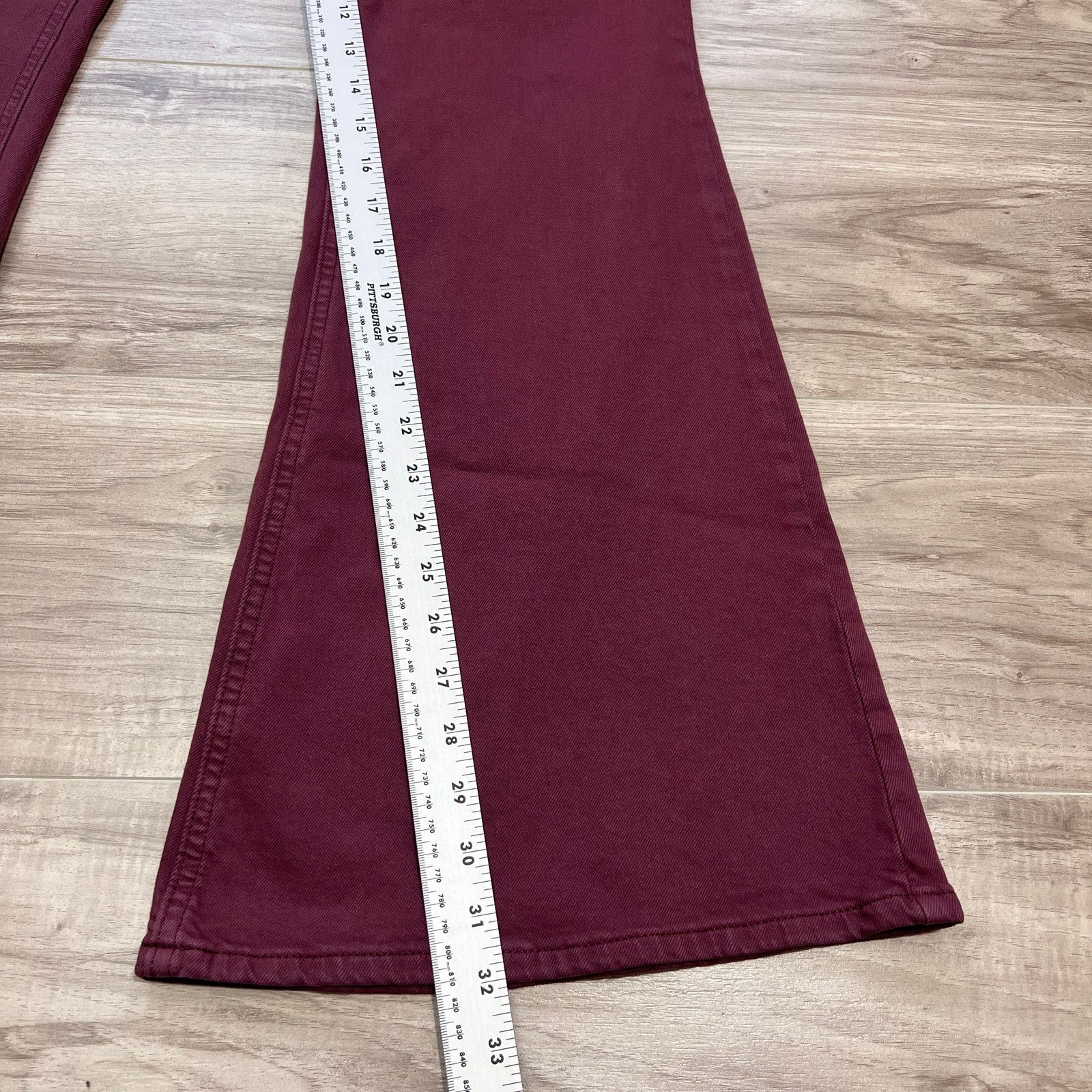 Arizona Jean Co. Arizona Jean Co Y2K Flare Extreme Low Rise Purple Jeans 15 Size 36" / US 14 / IT 50 - 6 Thumbnail