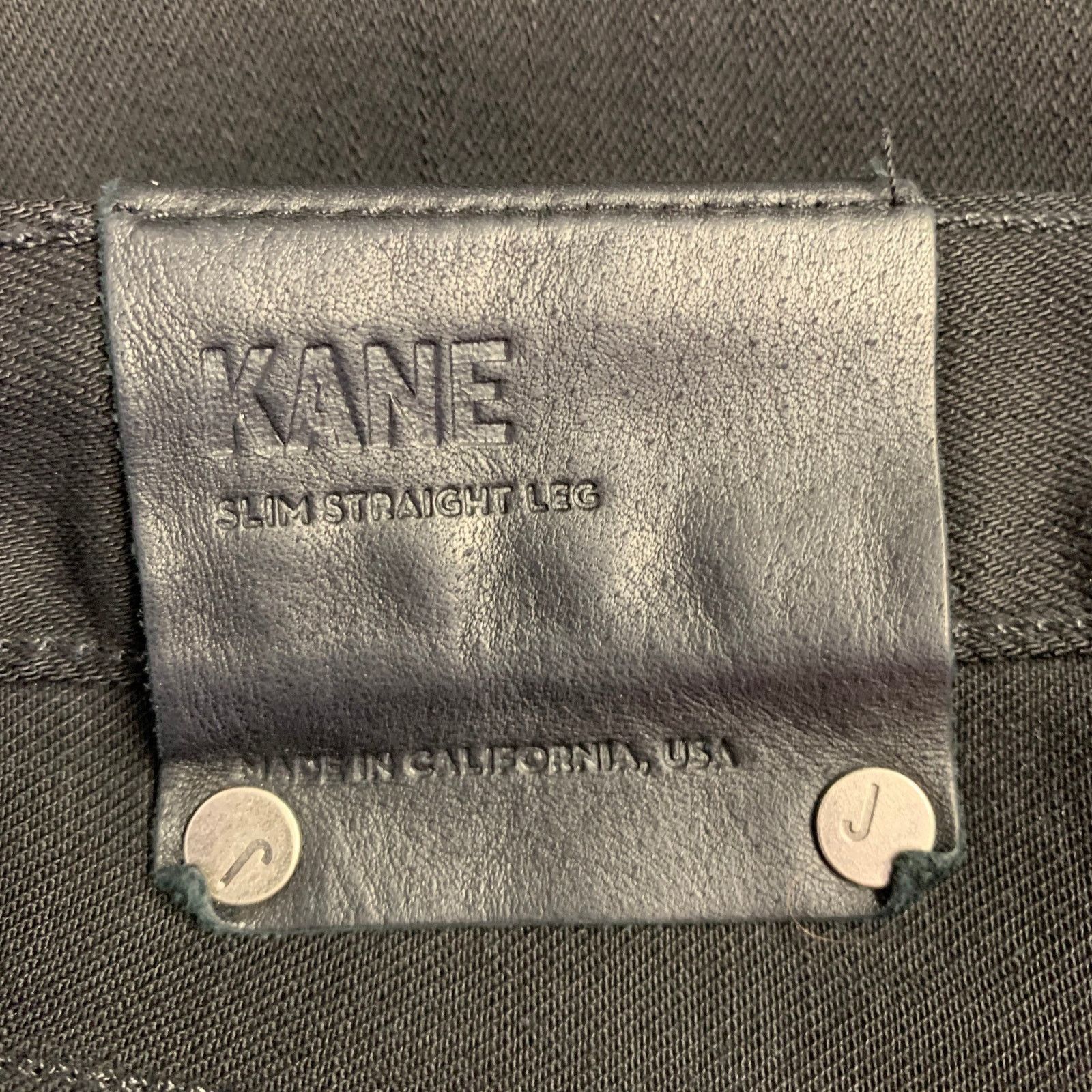 Other 32 -Kane- Black Cotton Blend 5 Pocket Slim Straight Jeans Size US 32 / EU 48 - 7 Thumbnail