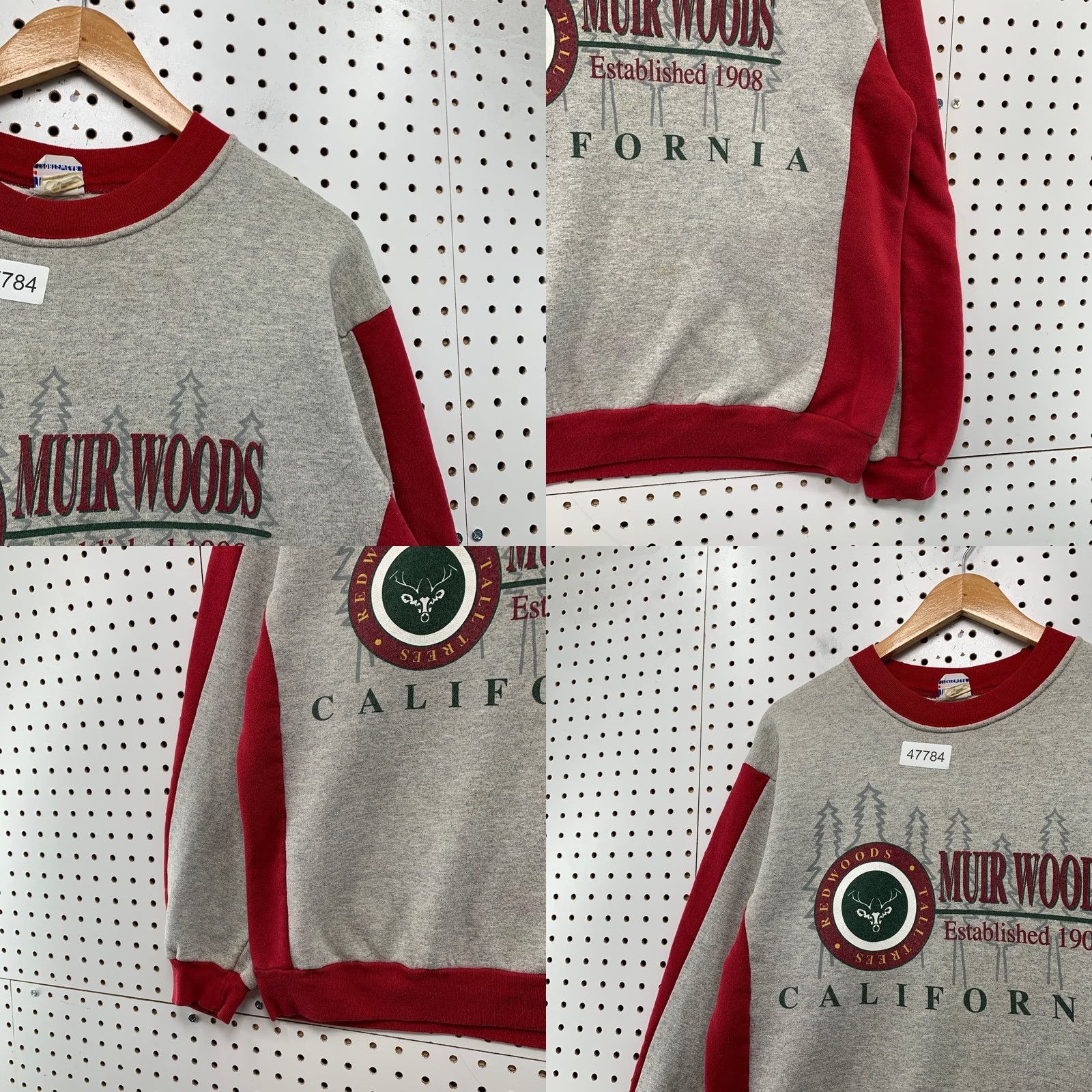 Vintage VINTAGE True Fan Muir Woods California Sweatshirt Mens L Gray REDWOODs USA Shirt Size US L / EU 52-54 / 3 - 8 Thumbnail