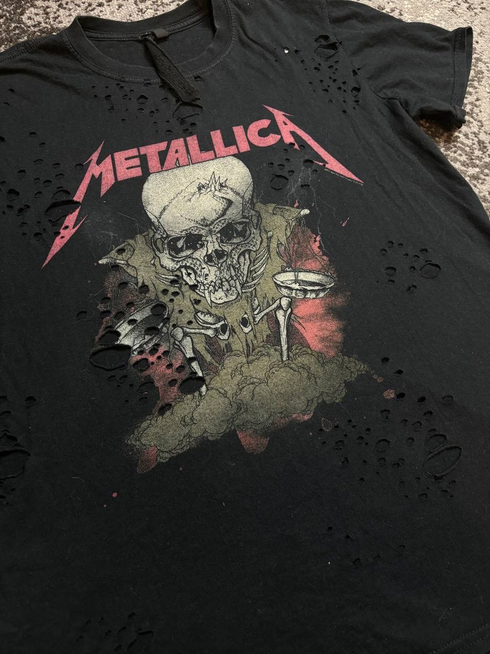 Band Tees × Vintage Metallica Band Rock Skull Distressed Damage Inc T Shirt Size US S / EU 44-46 / 1 - 2 Thumbnail
