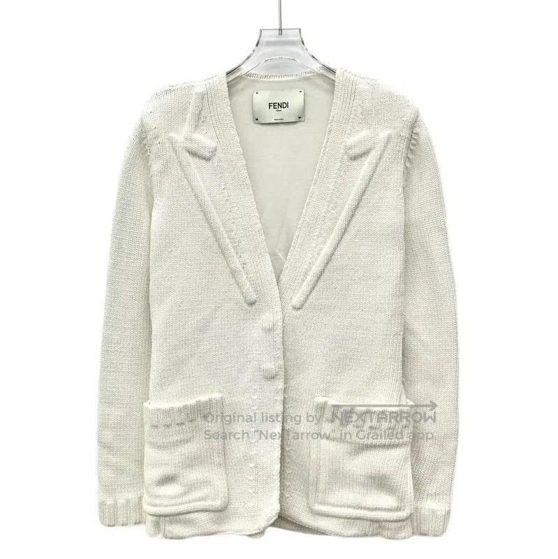 Fendi Fendi Women's Ivory Cotton Cardigan . Size S / US 4 / IT 40 - 1 Thumbnail