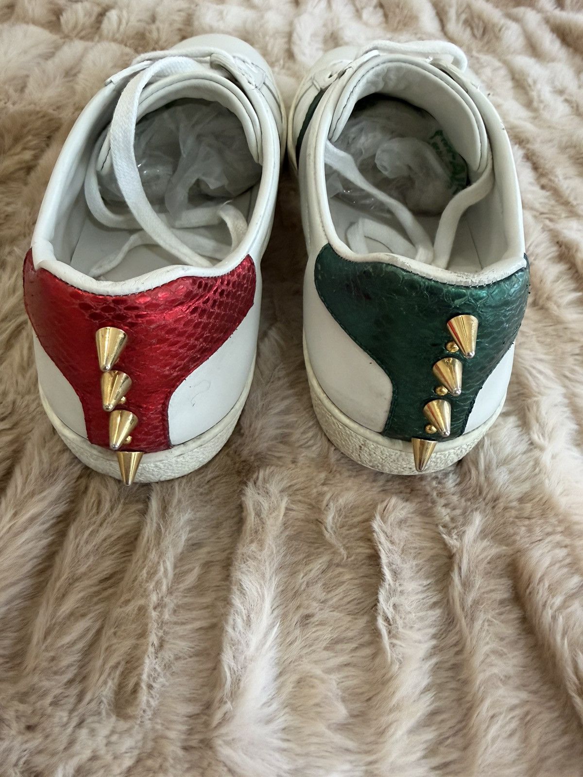Gucci Gucci Ace Embellished Leather Size US 7.5 / IT 37.5 - 4 Thumbnail