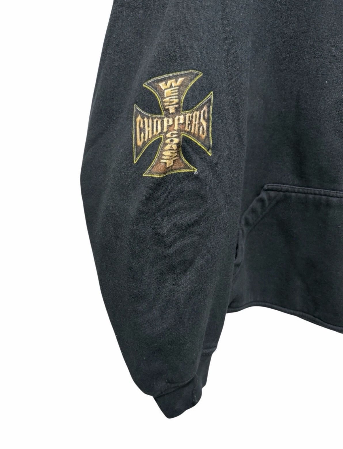 West Coast Choppers Vintage Y2K West Coast Choppers Iron Cross Hoodie Boxy Cropd Size US XL / EU 56 / 4 - 4 Thumbnail