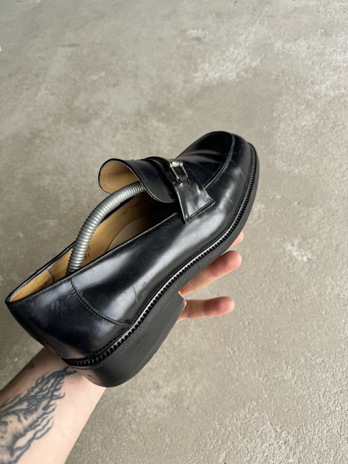 Vintage Black High Quality Leather Loafers Vintage Y2k Italy Hype Size US 8 / EU 41 - 19 Thumbnail