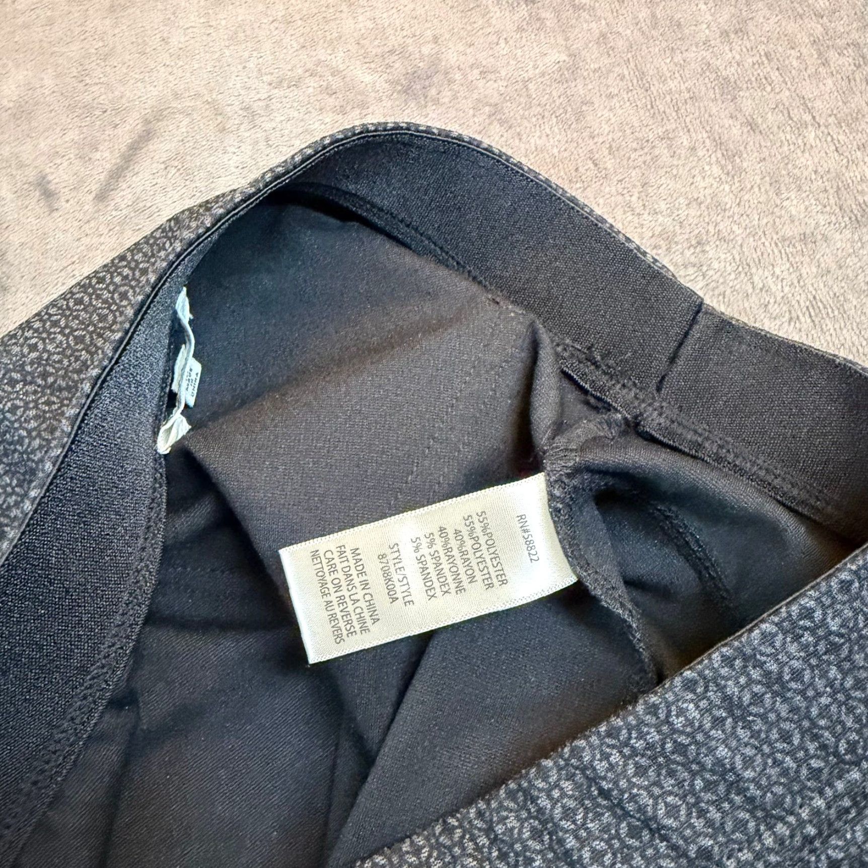 Vintage Max Studio Geometric Print Ponte Leggings Pants Gray Black Womens Medium 27x29" Size 32" / US 10 / IT 46 - 4 Thumbnail