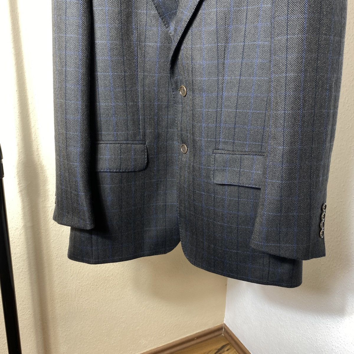 Harris Tweed Wool checkered jacket Magee New Size 38S - 4 Thumbnail