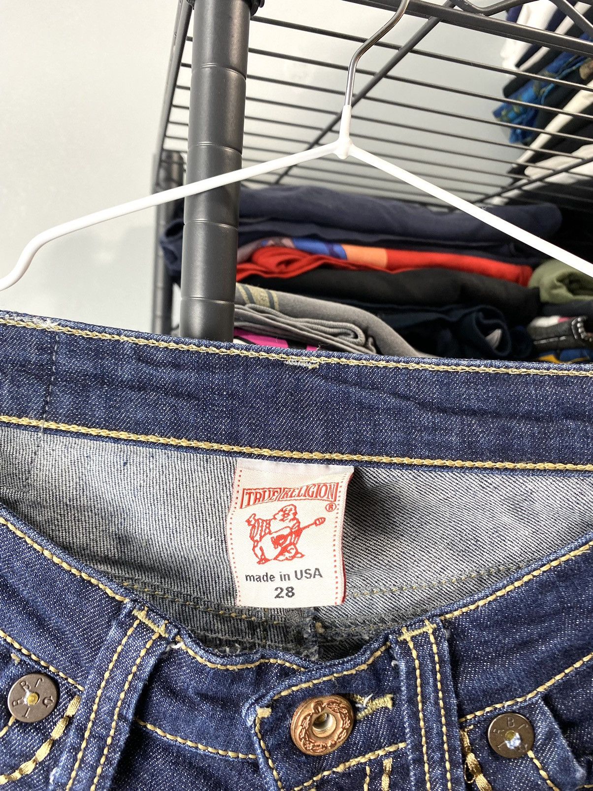 Other 90’s Vintage True Religion Made In USA Blue Denim Pants Size 28" / US 6 / IT 42 - 6 Thumbnail
