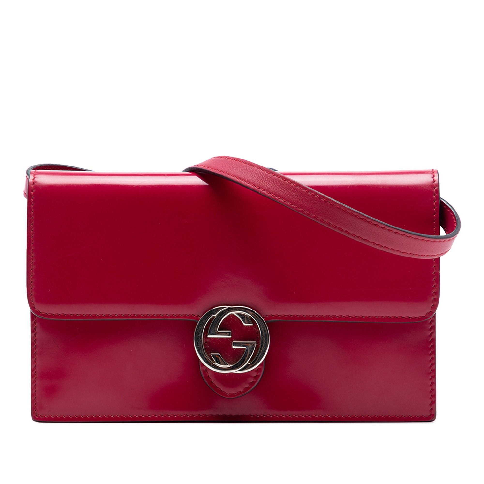 Gucci Leather Interlocking G Dollar Wallet On Chain Size ONE SIZE - 1 Thumbnail
