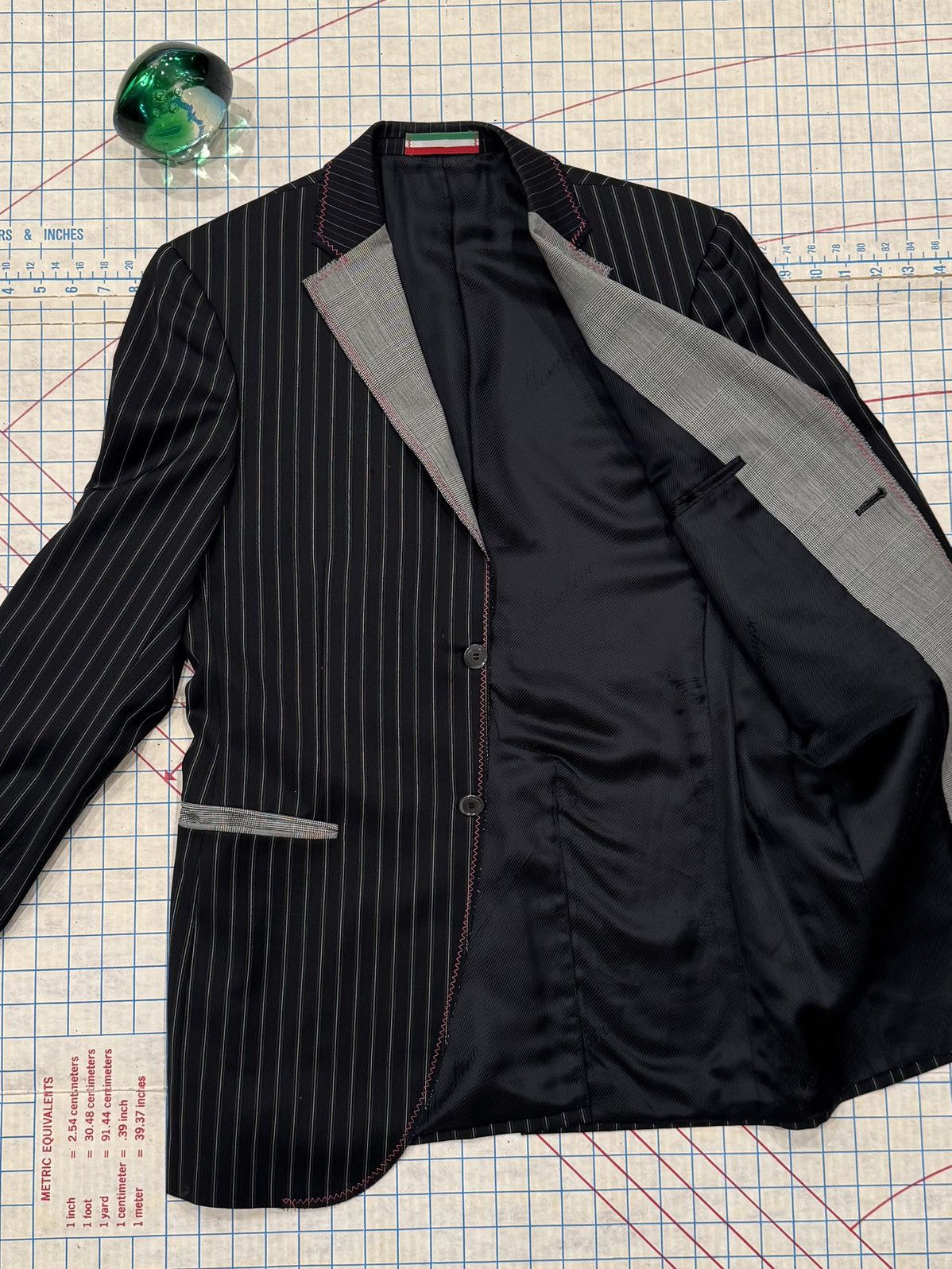 Moschino Moschino Pin Striped Blazer Black Avant Garde Jacket Size 42R - 5 Thumbnail