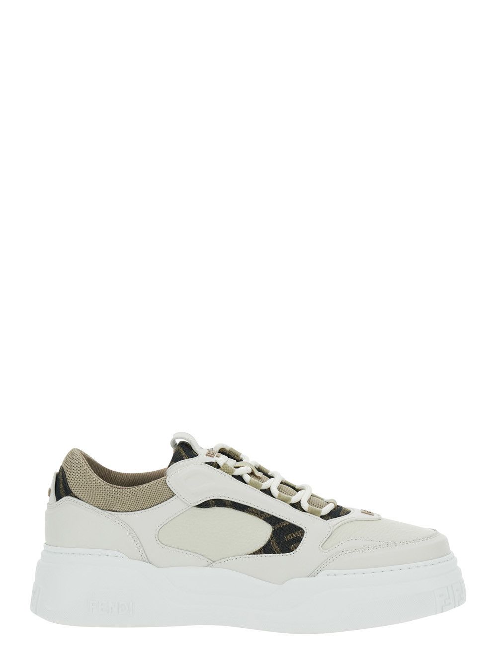 Fendi Sneaker 'Force' with FF Jacquard Details and Chunky Leather Sole for Men Size US 8.5 / EU 41-42 - 1 Thumbnail