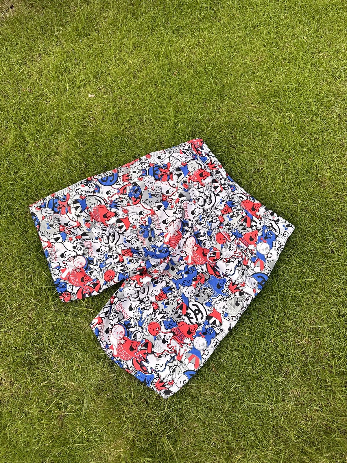 Stussy × Vintage STUSSY VINTAGE MONOGRAM LOGO STREETWEAR SHORTS Size US 32 / EU 48 - 2 Thumbnail