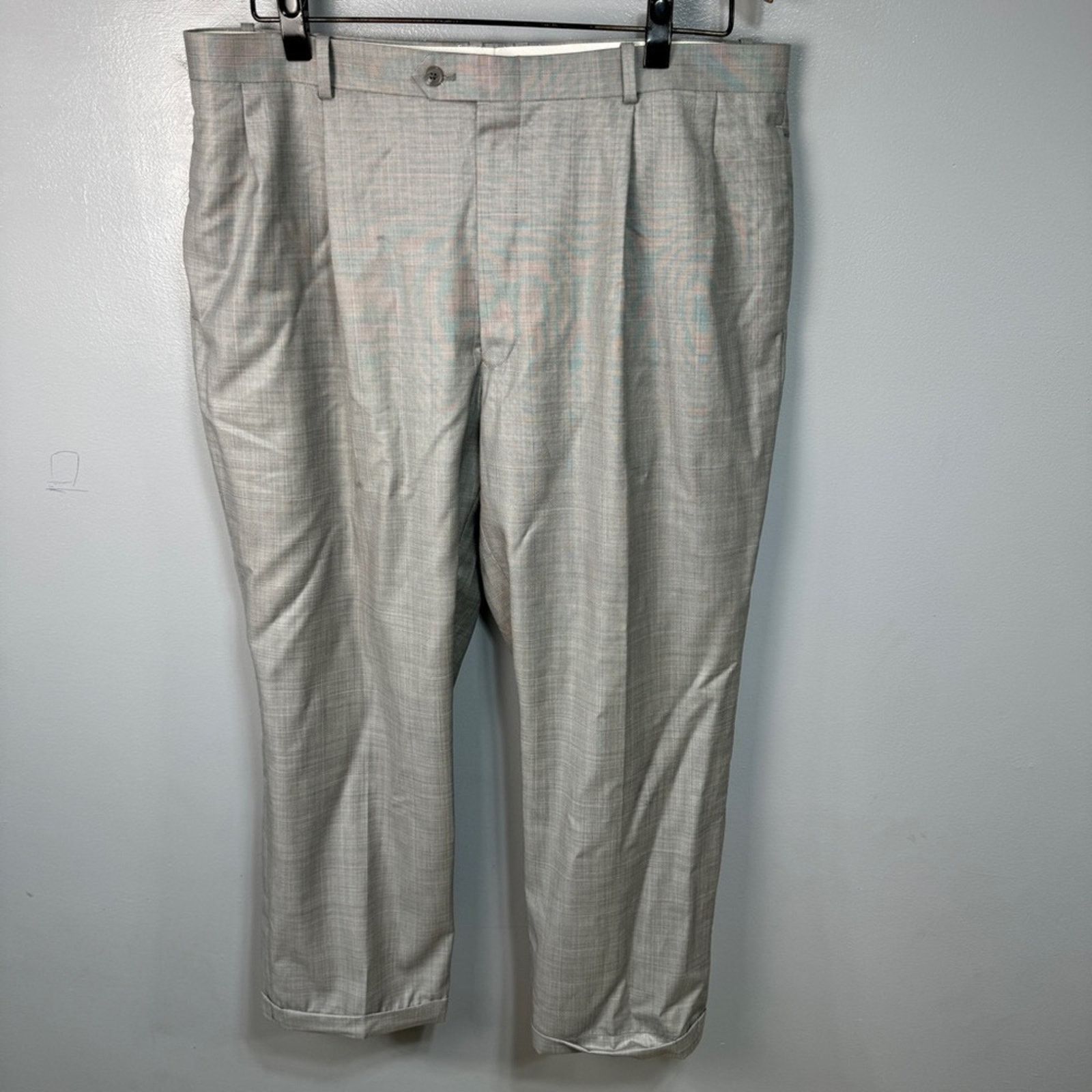 Tasso Elba Tasso Elba Men’s Summer Wool Pants sz 40 Pleated Front D412 Size US 40 / EU 56 - 2 Thumbnail