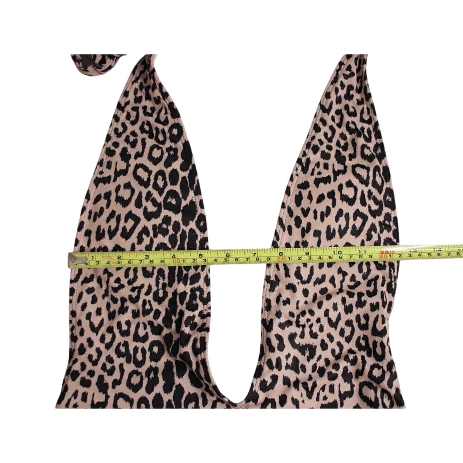 Shein Shein Cheetah Print Deep Plunge 1pc Swimsuit SMALL Baddie Size S / US 4 / IT 40 - 8 Thumbnail