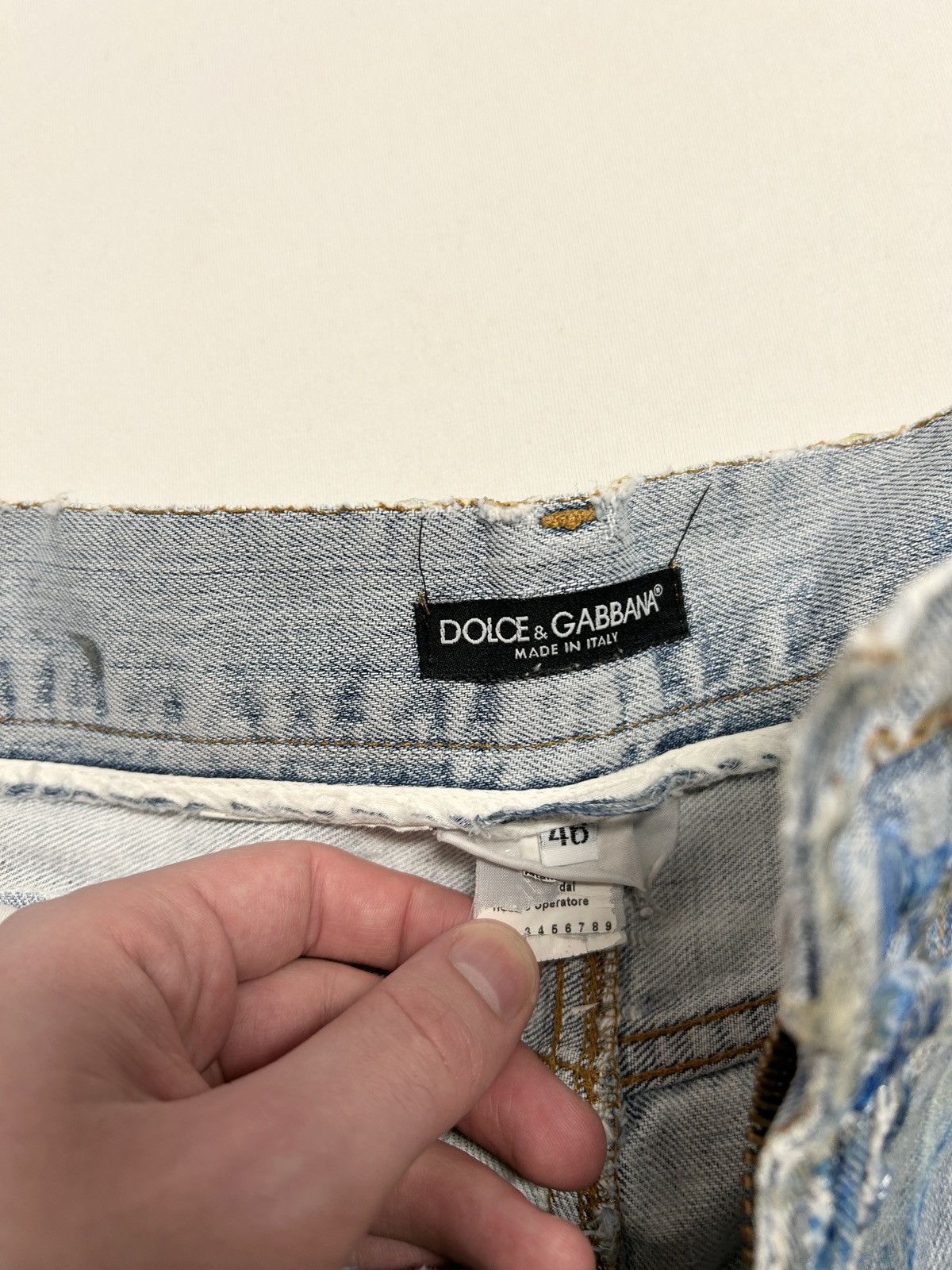 Dolce & Gabbana 2000s Distressed Waxed Denim Size US 30 / EU 46 - 7 Thumbnail