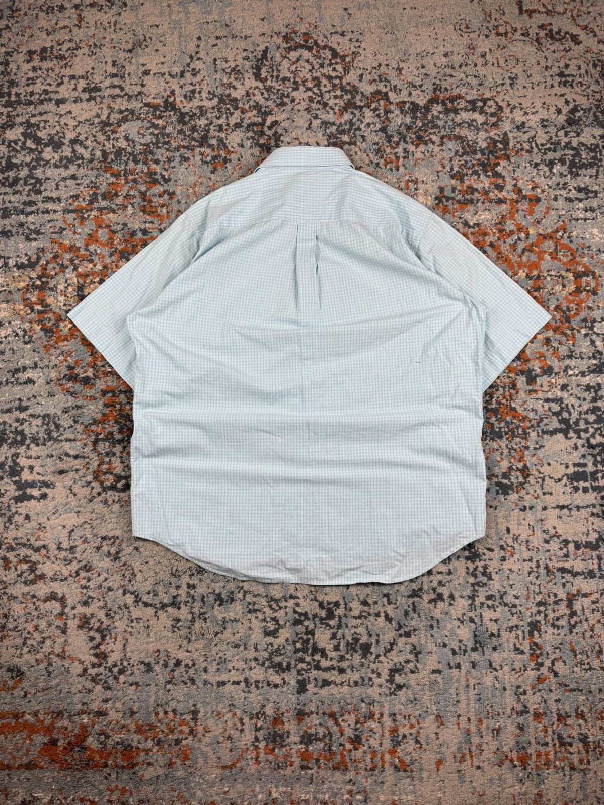 The Kooples Vintage 90s Thomas Burberry baby blue short sleeve shirt Size US M / EU 48-50 / 2 - 2 Thumbnail