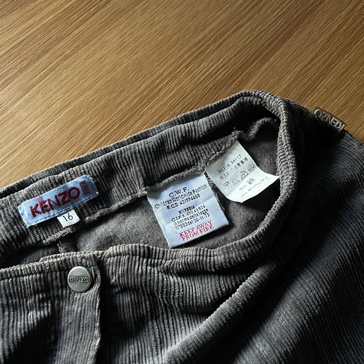 Kenzo Kenzo corduroypants gray Size US 28 / EU 44 - 6 Thumbnail