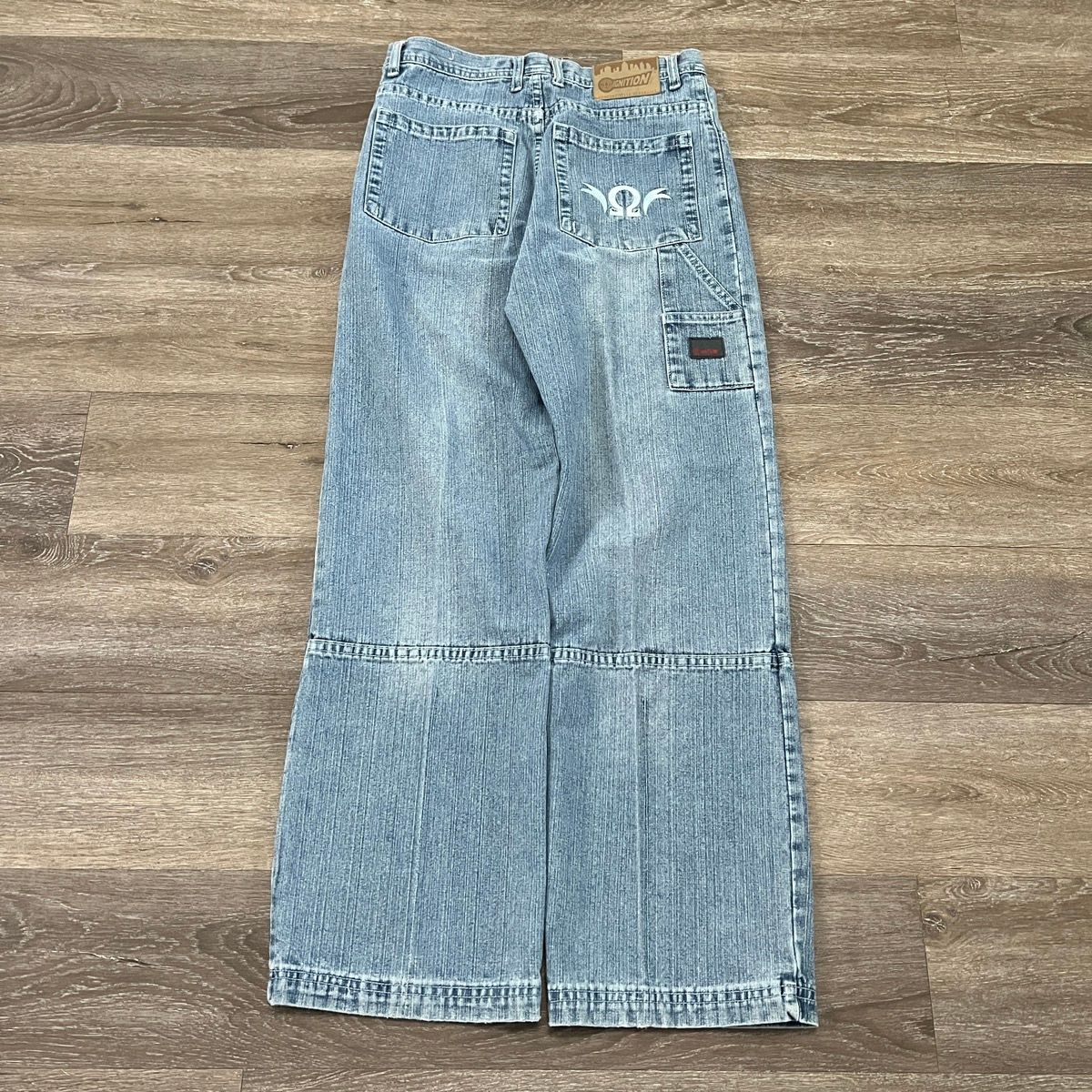 Pre-owned Jnco X Vintage Y2k Ignition Embroidered Jeans In Blue
